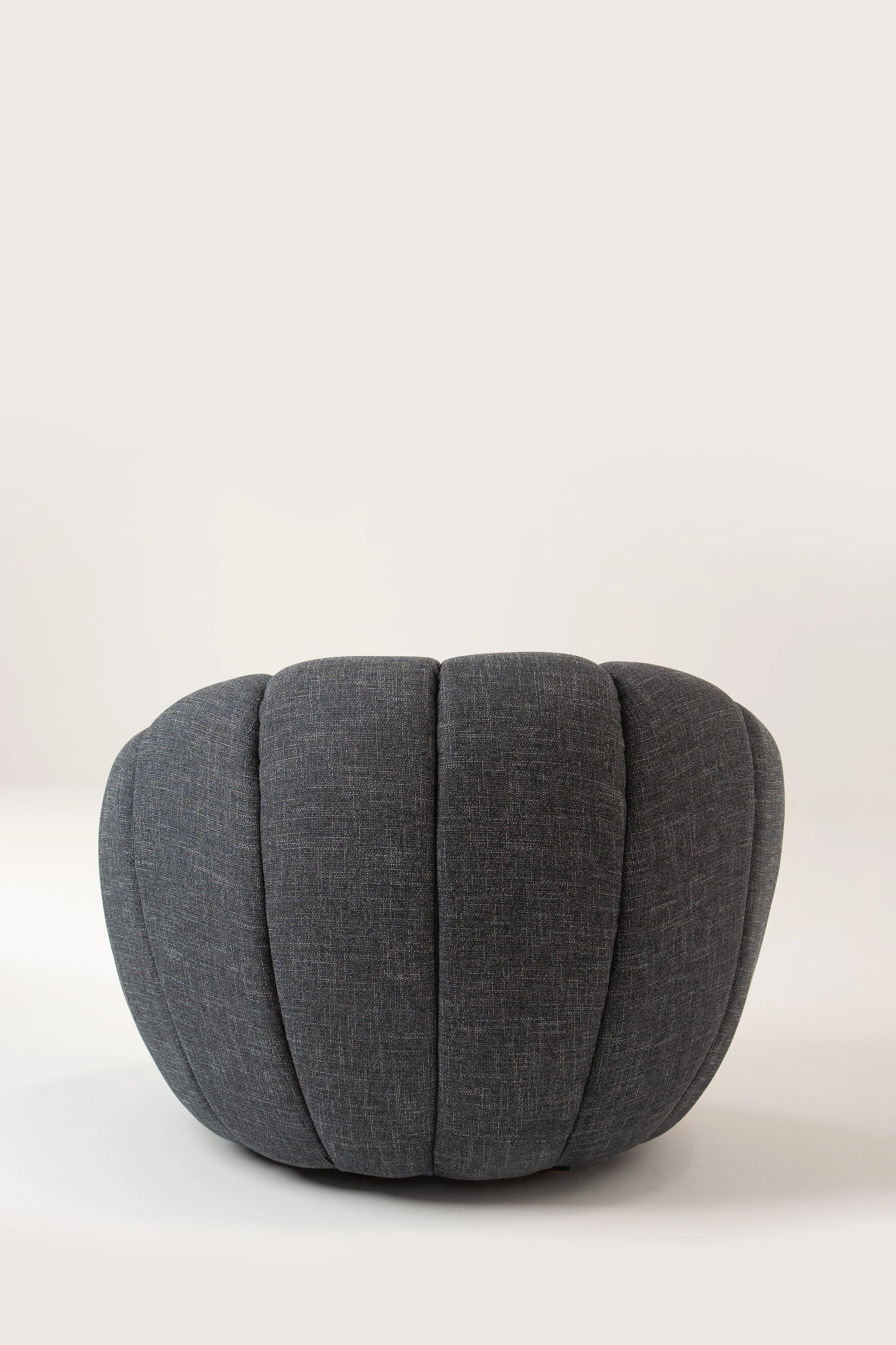 Grey Blossom Rounded Armchair