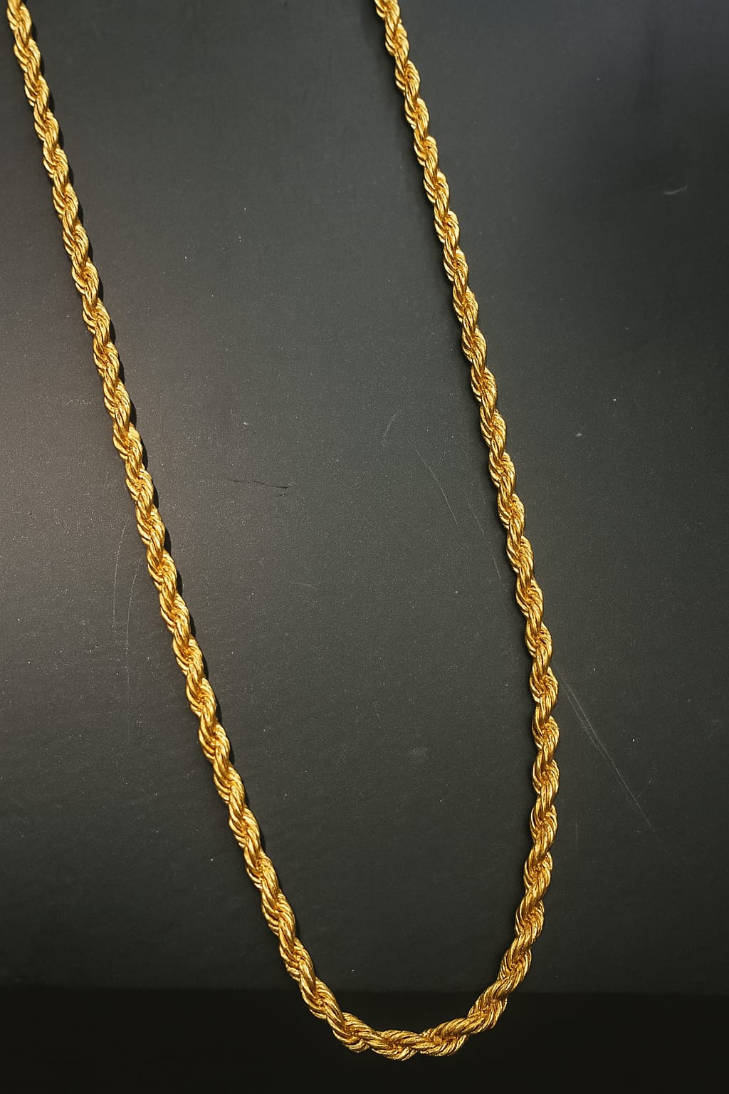 Men's Gold Rope Chain Necklace