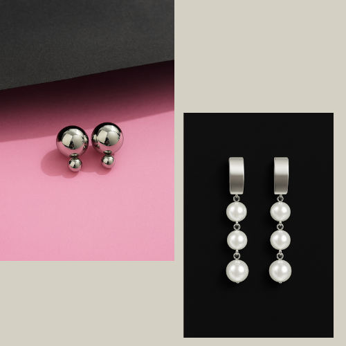 Pearl Fashionable Combo Earrings for Women 