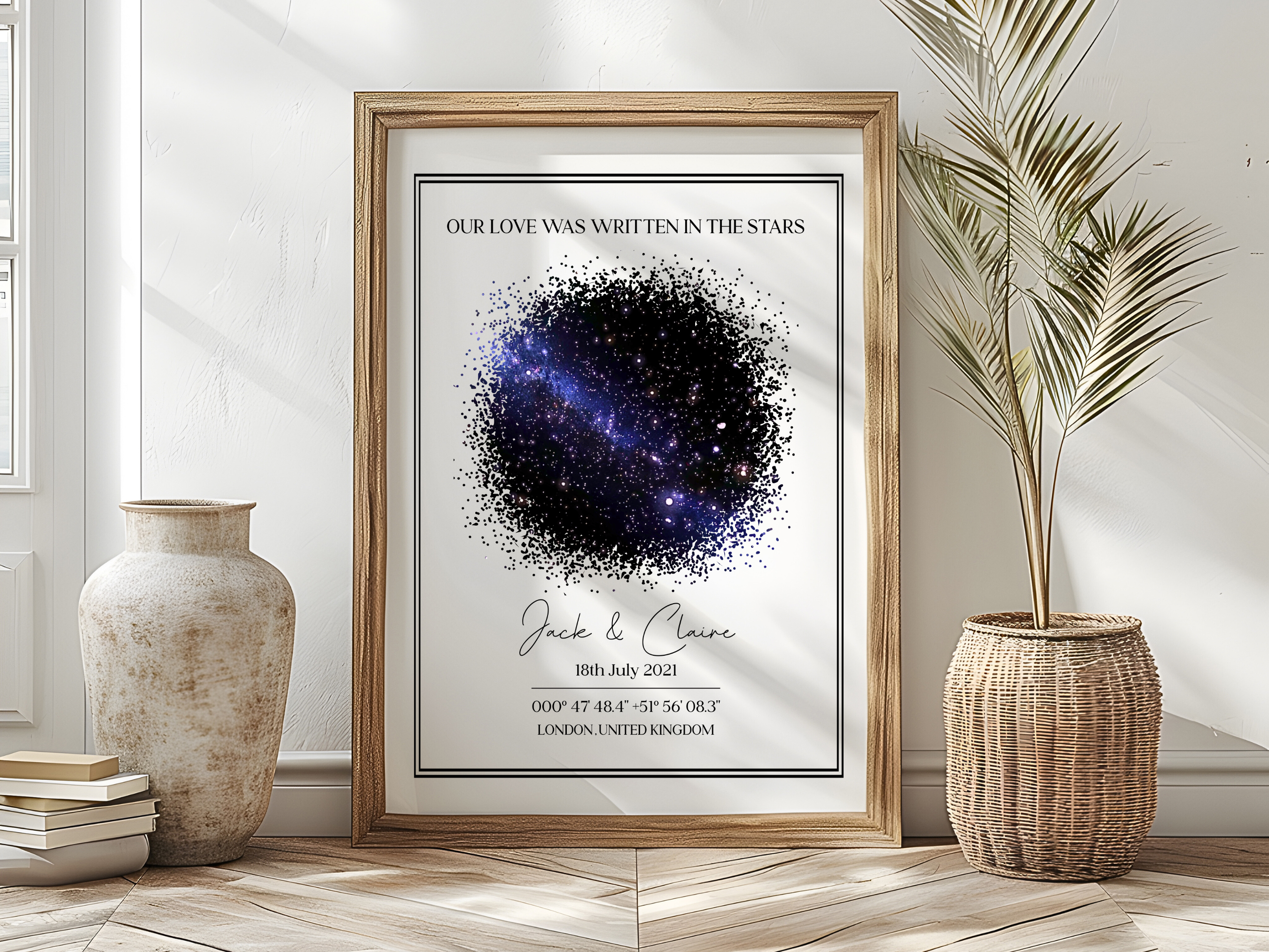 Our Love was written in the Stars - Personalised Constellation Star Map Art Print