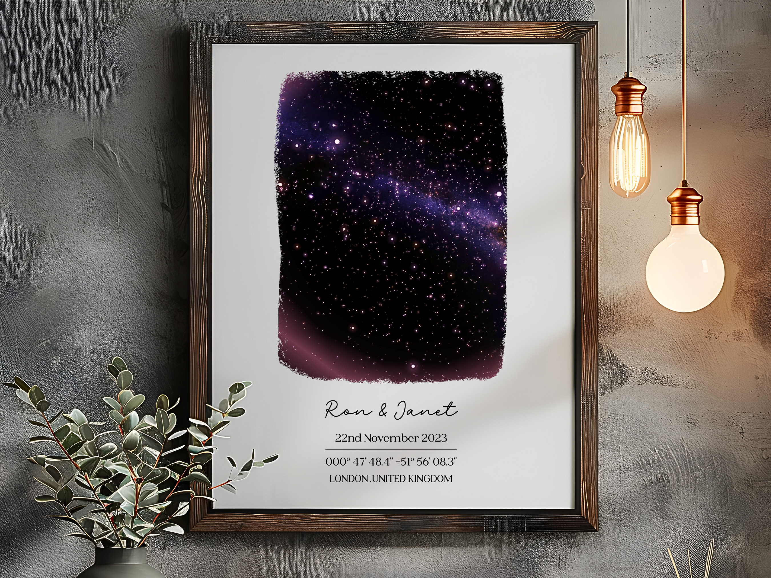 Our Love - Personalised Constellation Star Map Art Print 