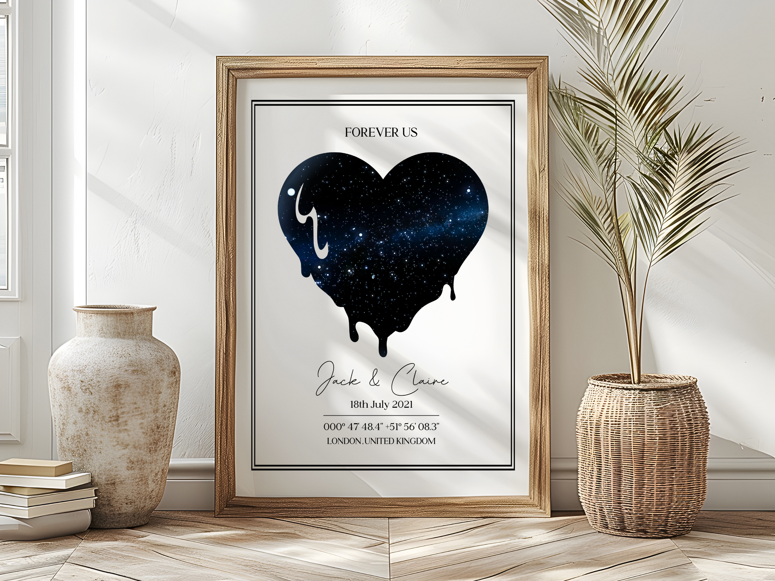 Forever Us - Personalised Constellation Star Map Art Print