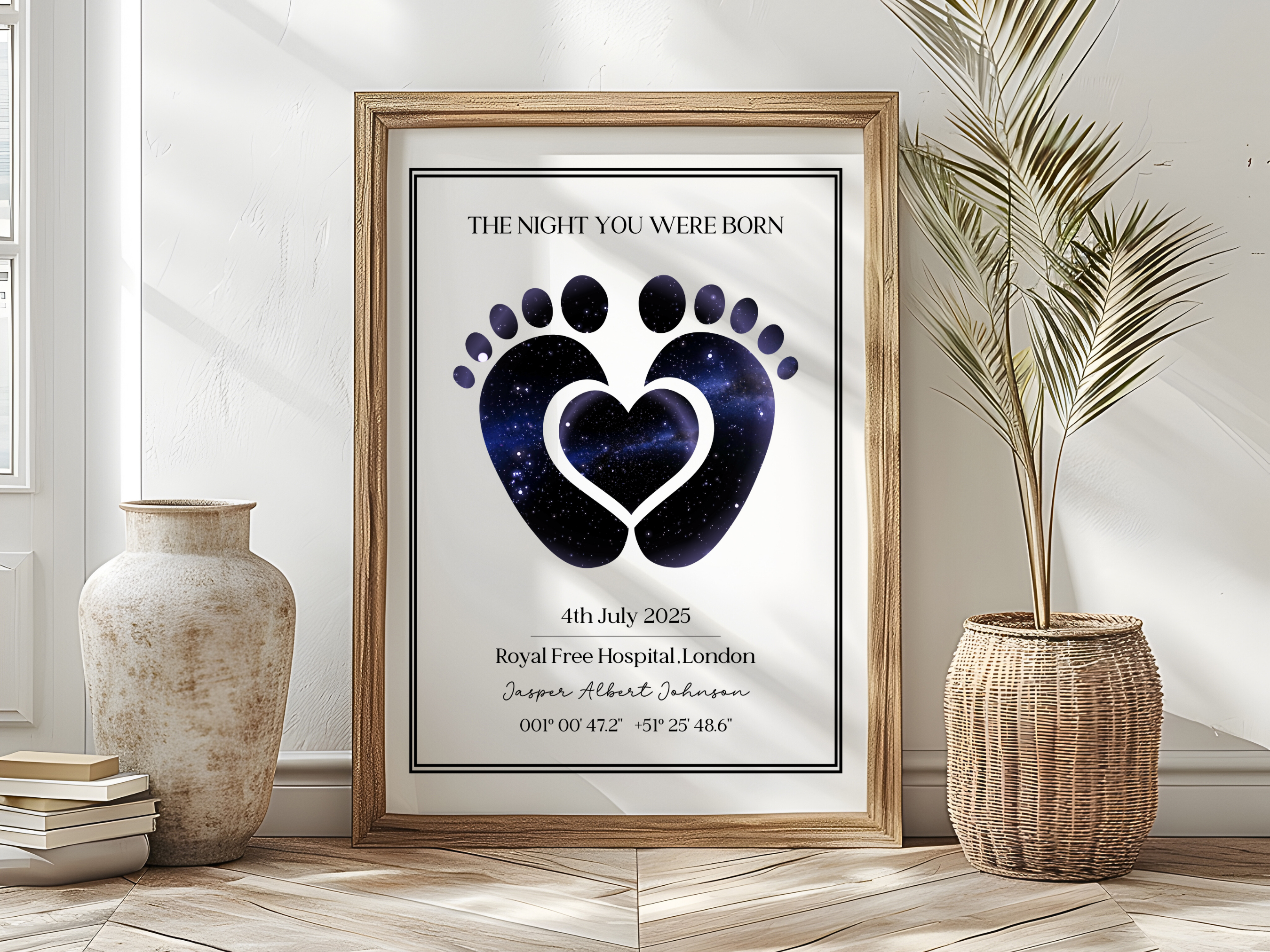 The Night you were Born - Personalised Constellation Star Map Art Print