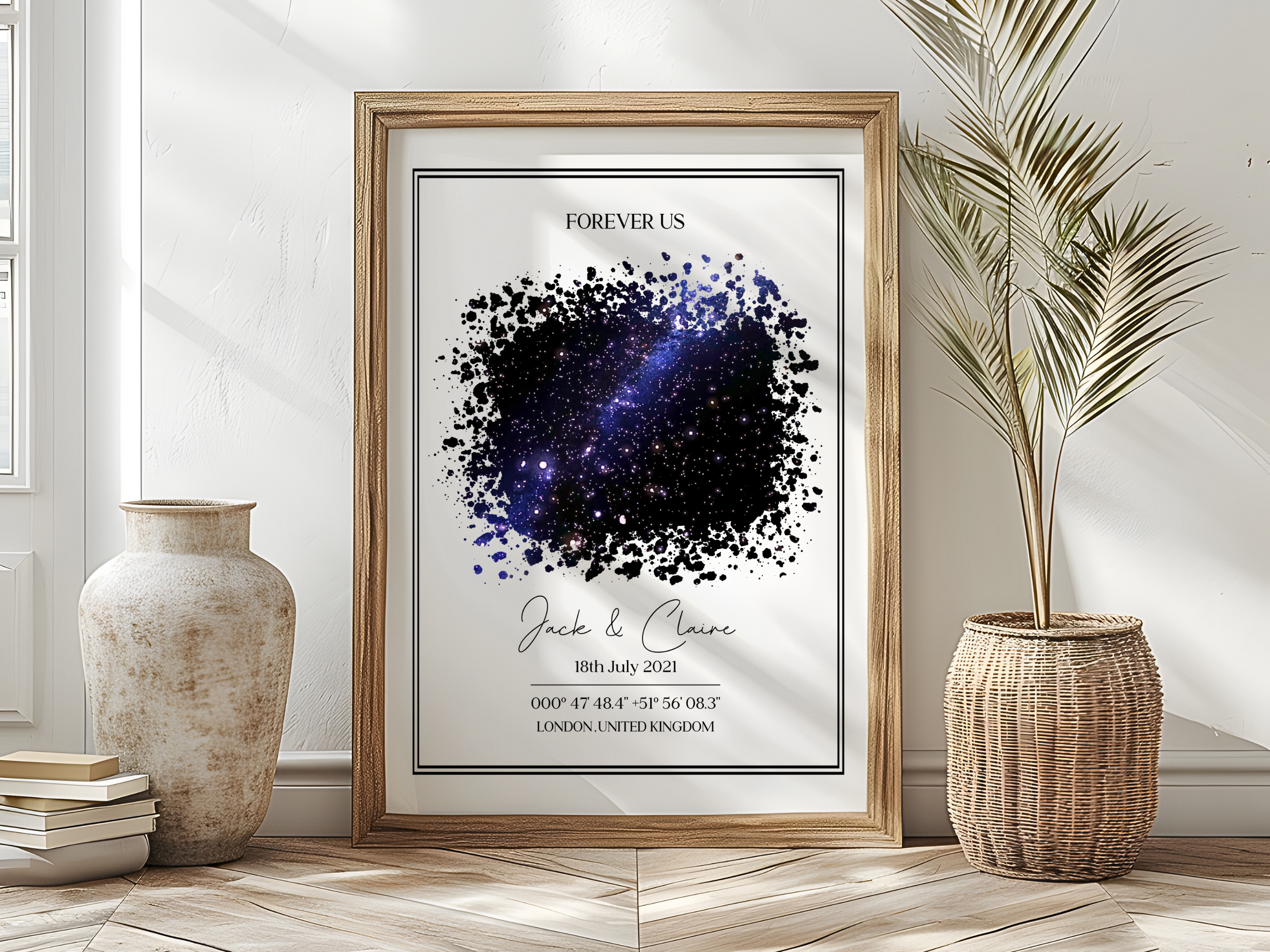 Forever Us - Personalised Constellation Star Map Art Print