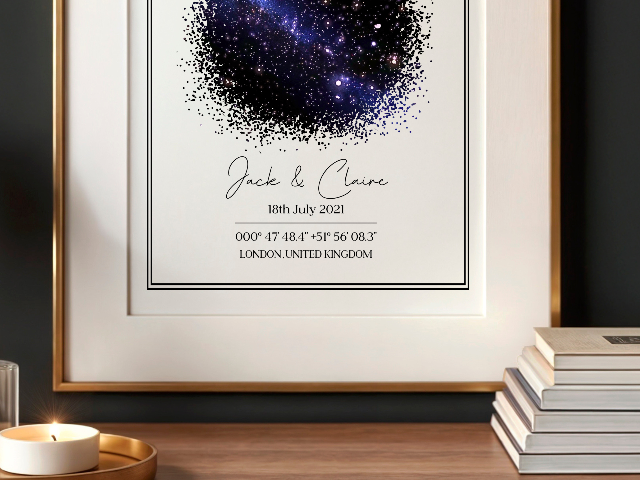 Our Love was written in the Stars - Personalised Constellation Star Map Art Print 
