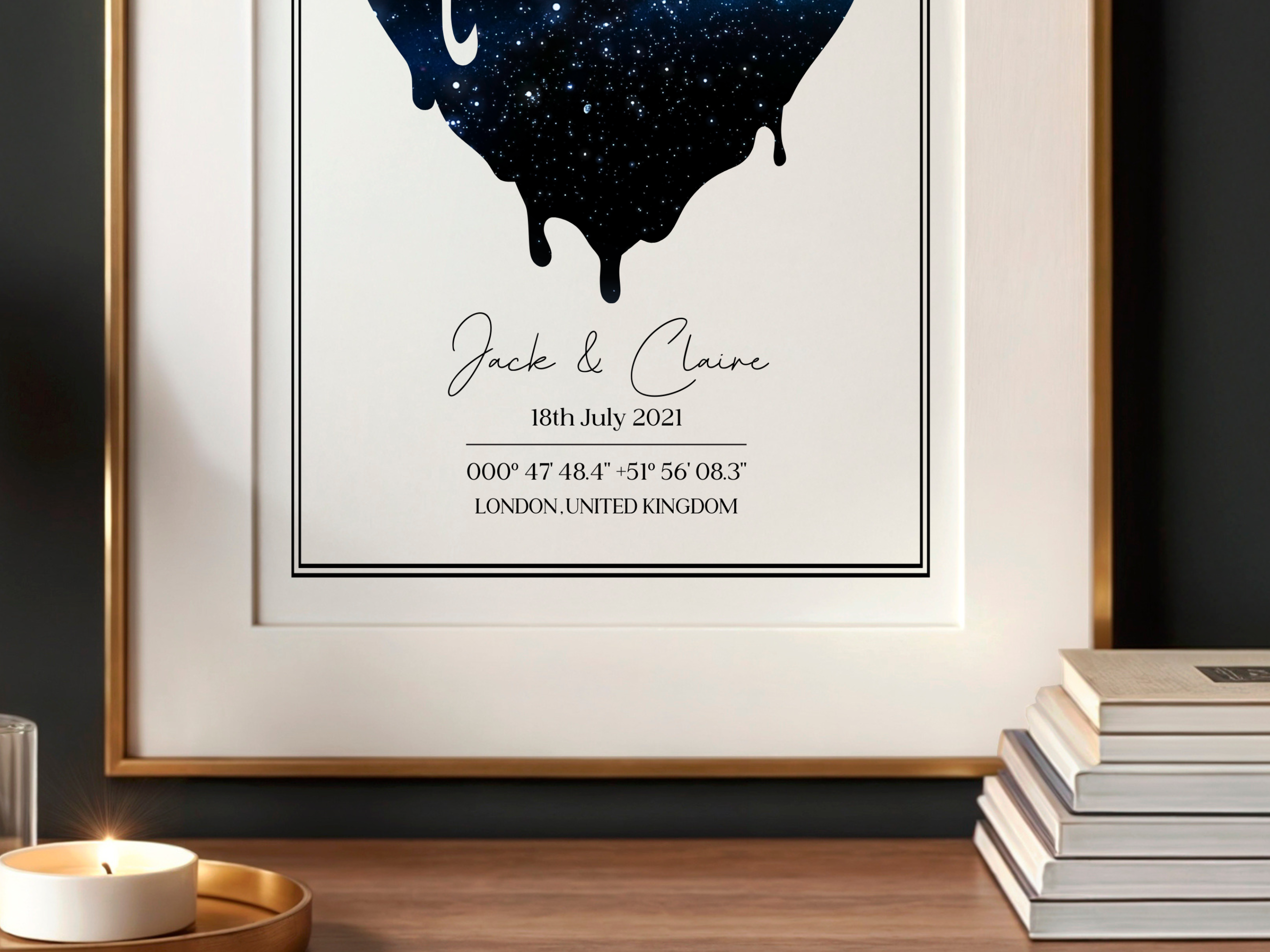 Forever Us - Personalised Constellation Star Map Art Print 