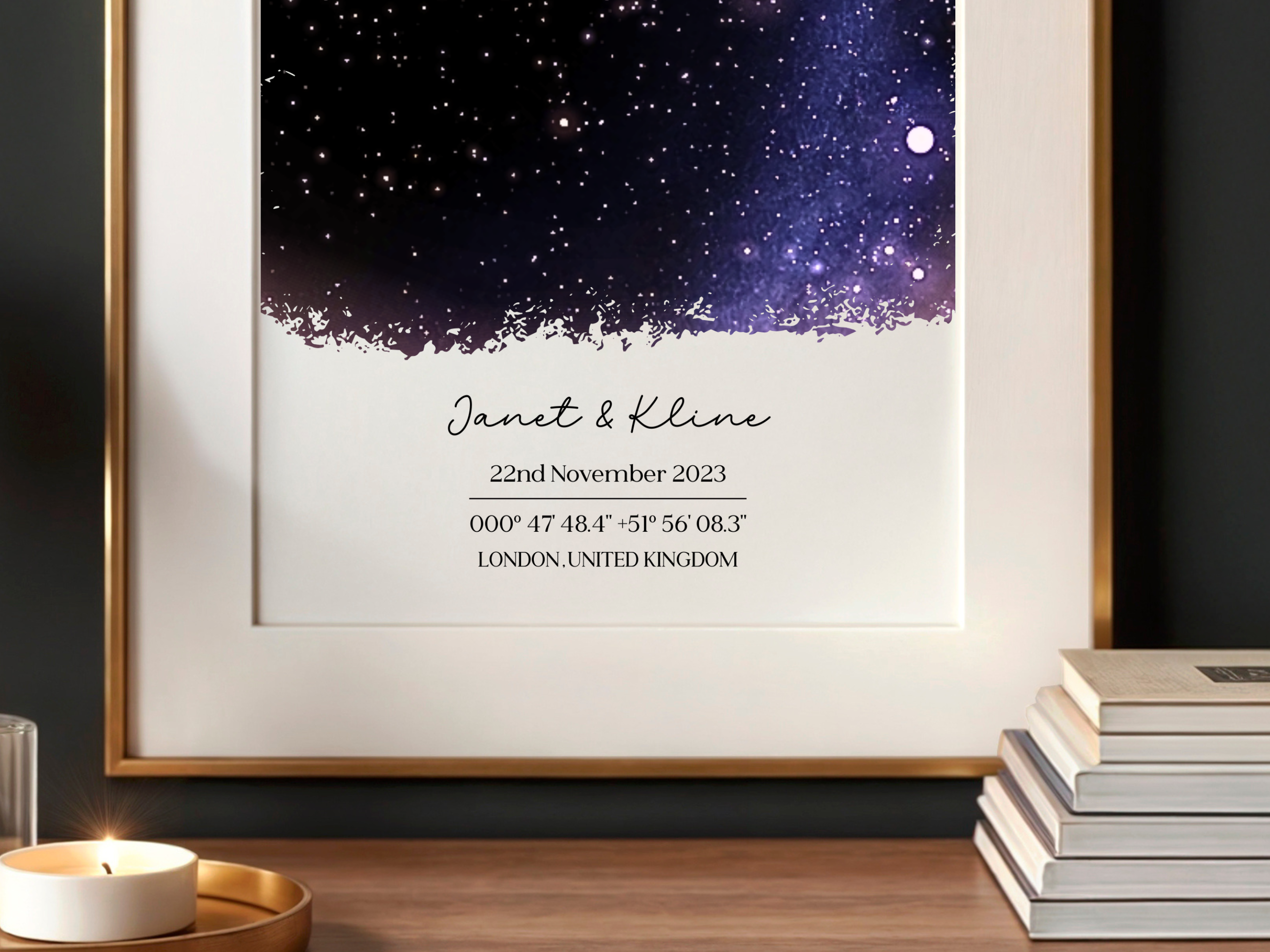 Our Love - Personalised Constellation Star Map Art Print 