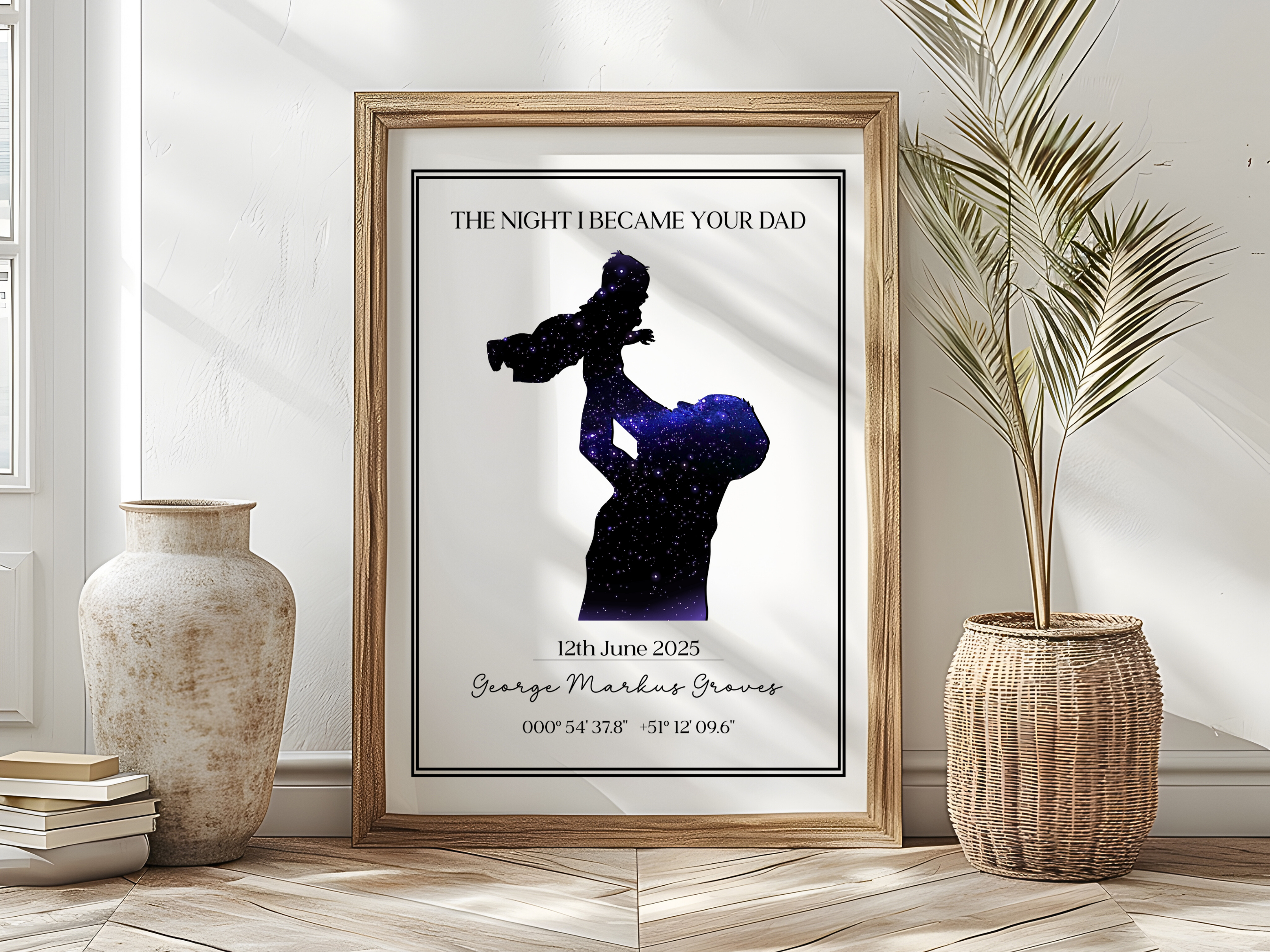 The Night I became your Dad - Personalised Constellation Star Map Art Print