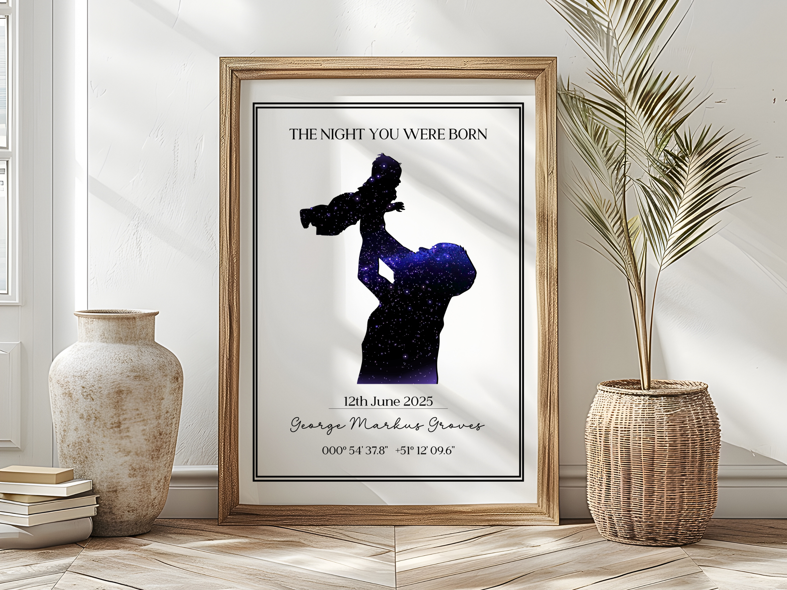 The Night you were Born - Personalised Constellation Star Map Art Print