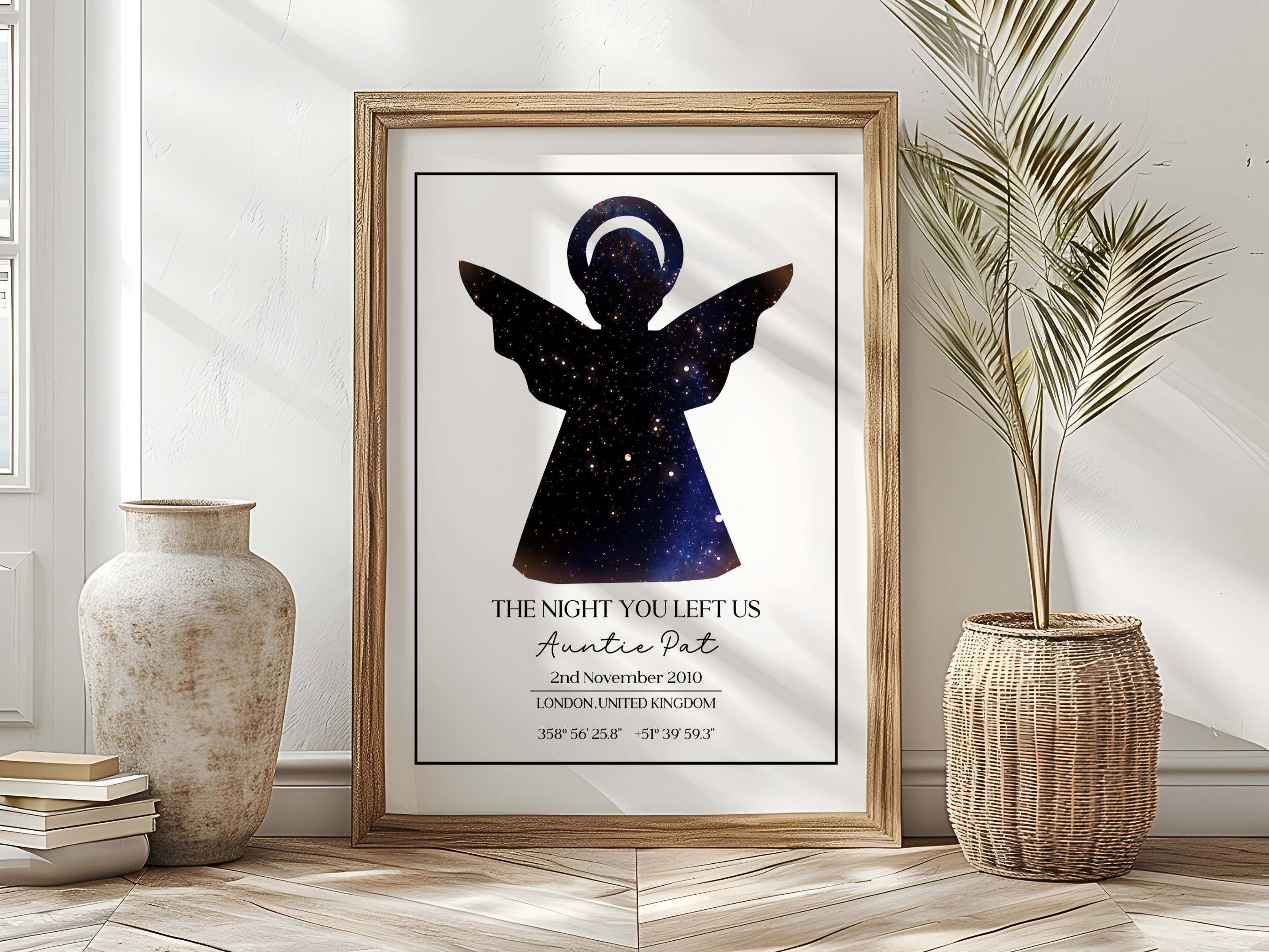 The Night you left us - Personalised Constellation Star Map Art Print