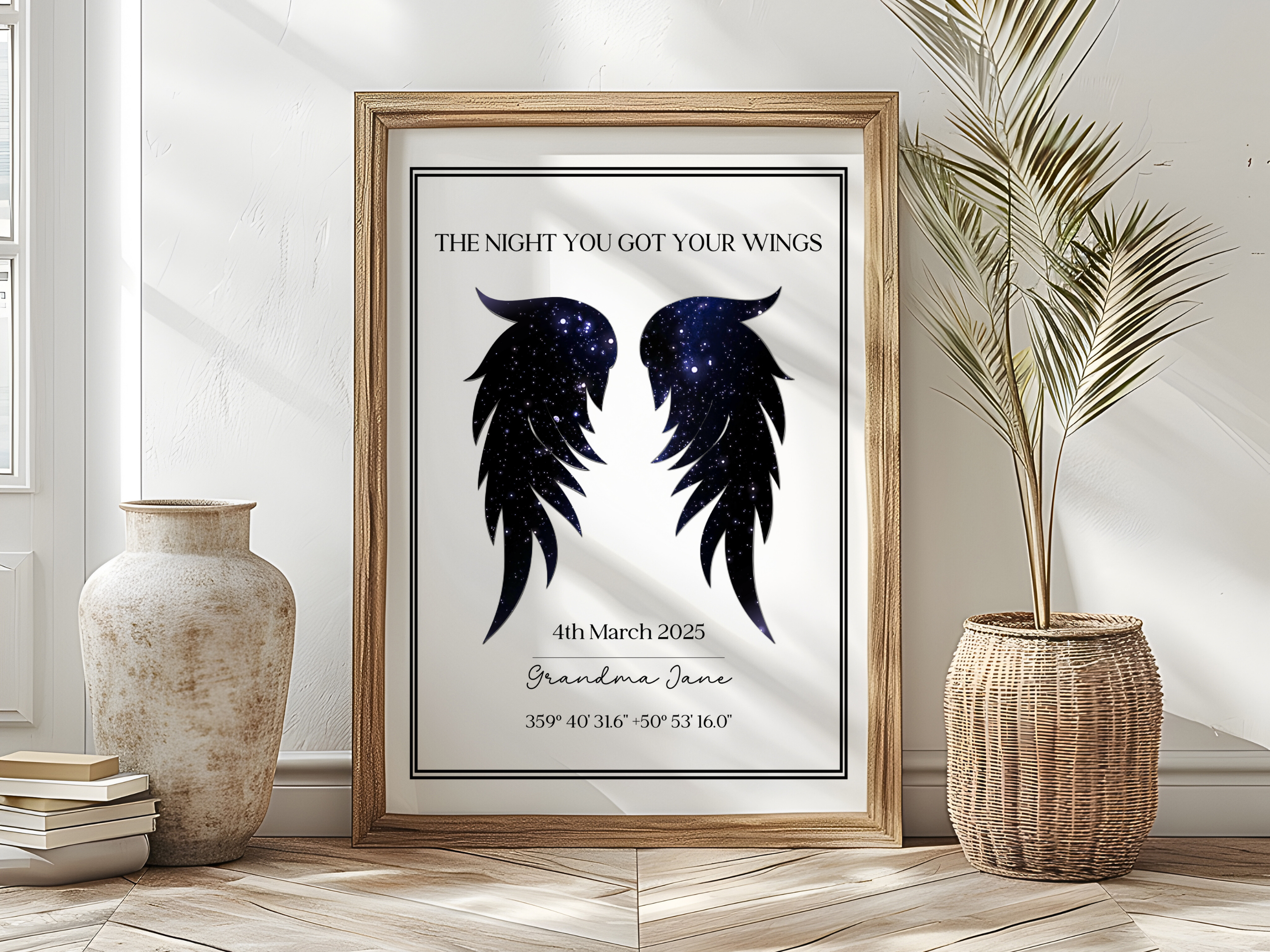 The Night you got your wings - Personalised Constellation Star Map Art Print
