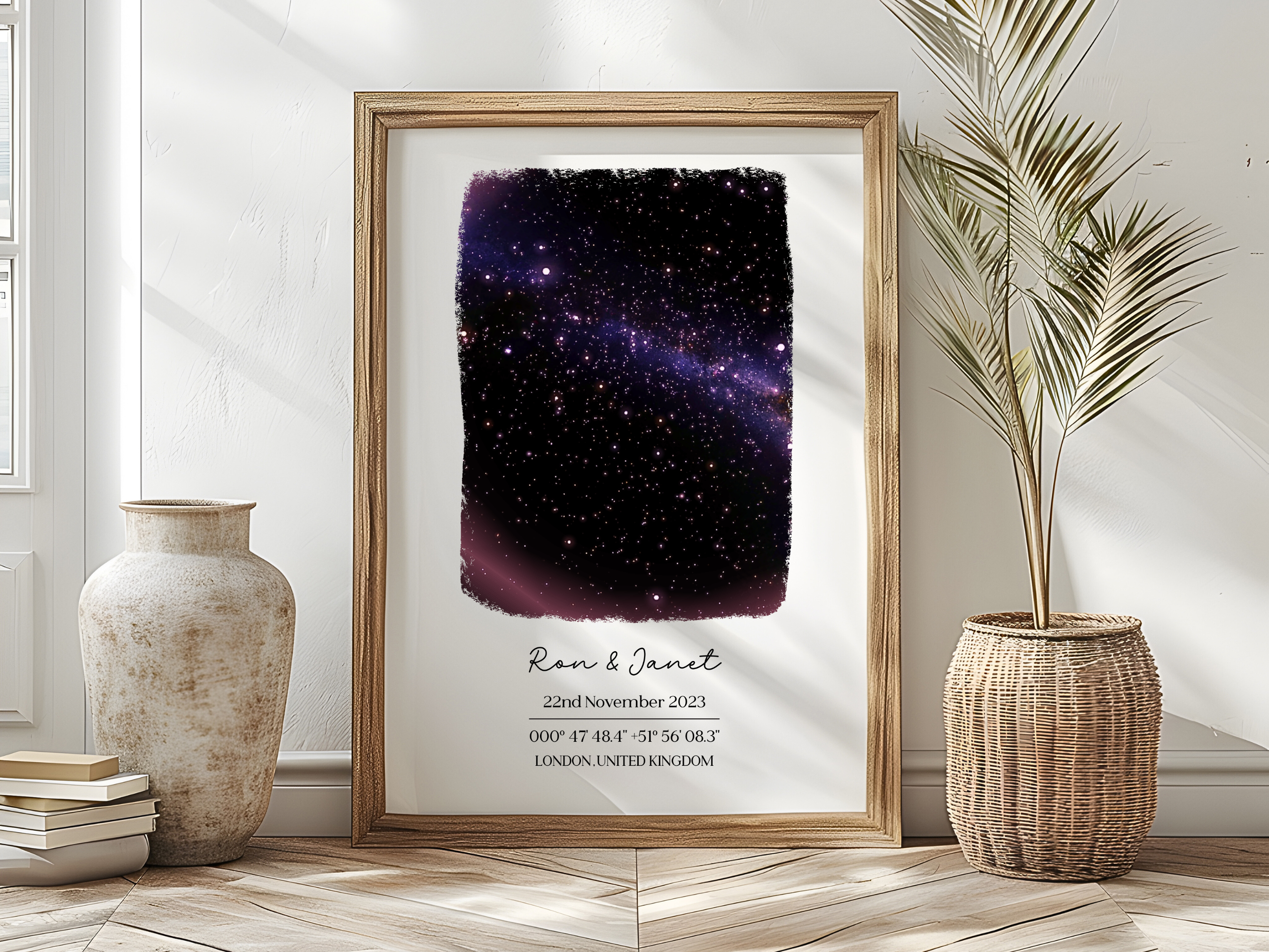 Our Love - Personalised Constellation Star Map Art Print
