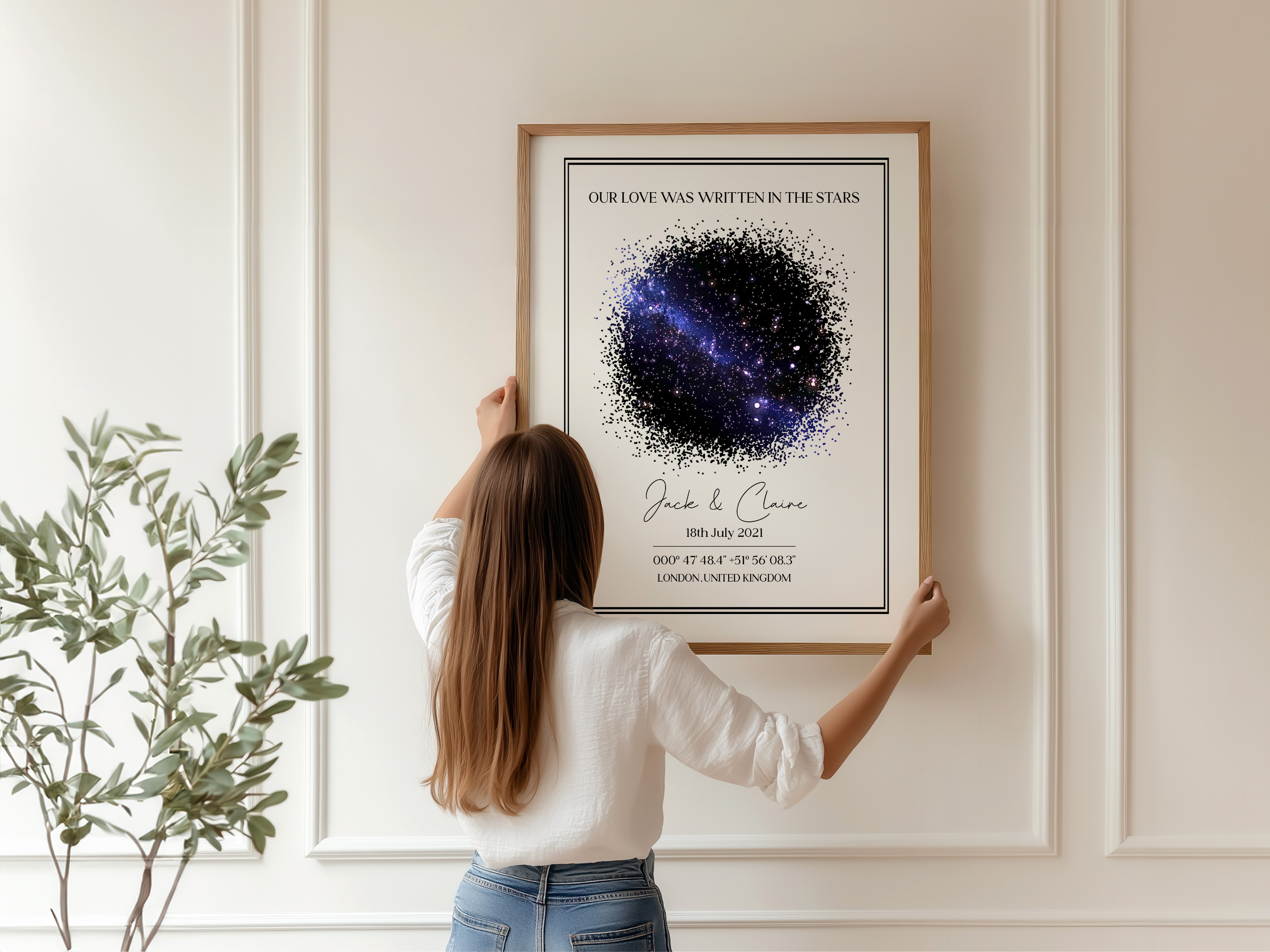 Our Love was written in the Stars - Personalised Constellation Star Map Art Print 