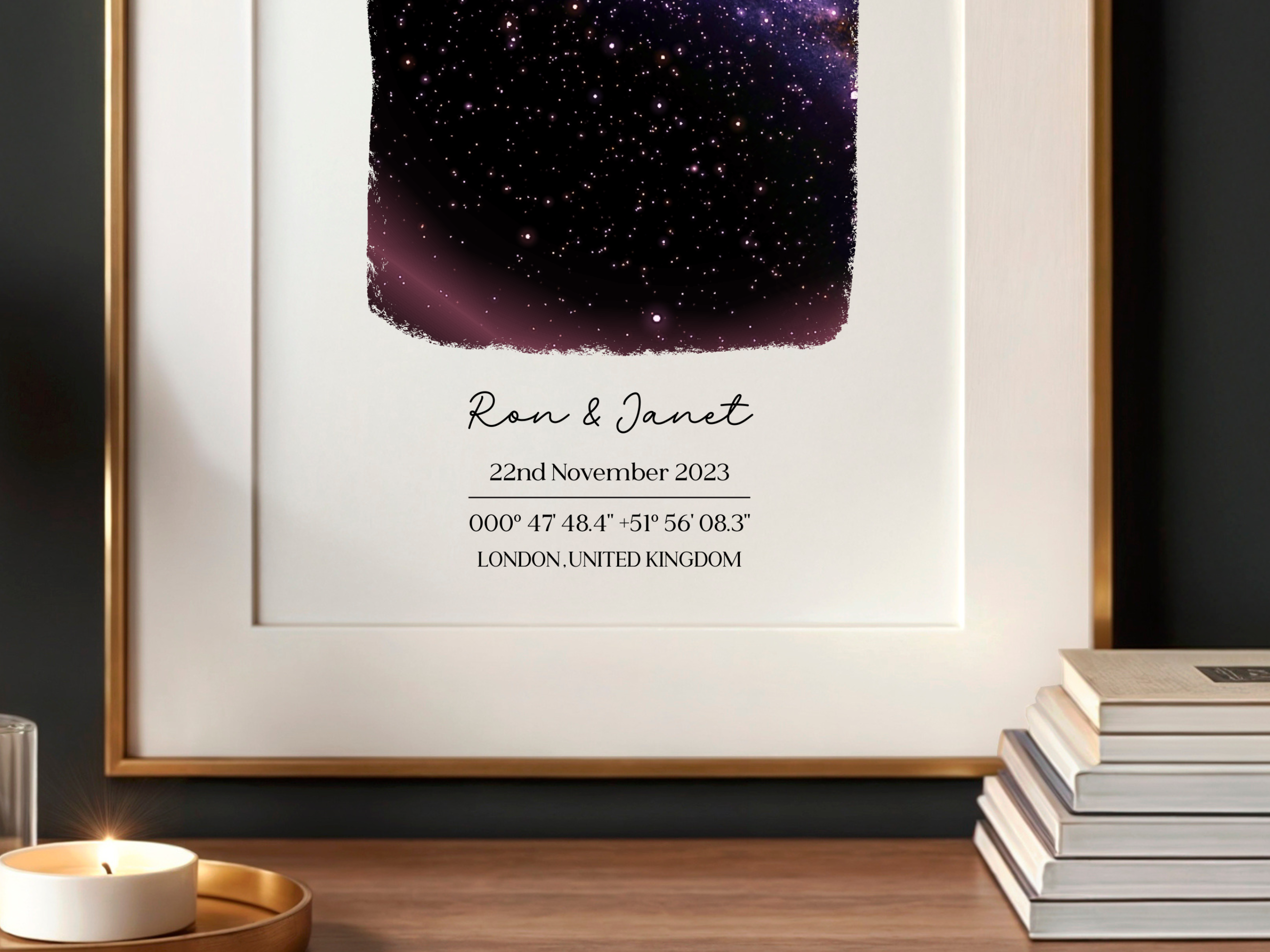 Our Love - Personalised Constellation Star Map Art Print 