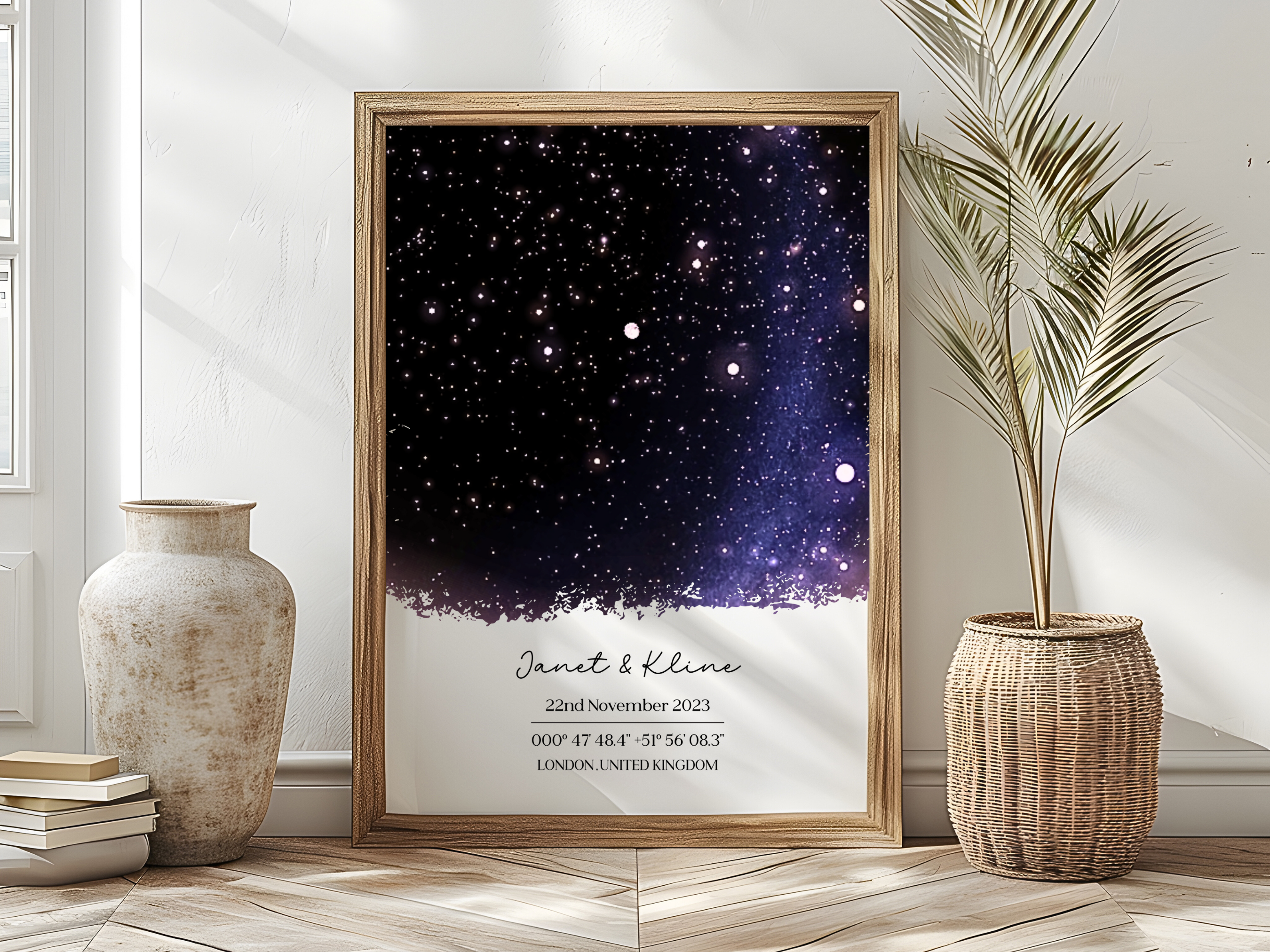Our Love - Personalised Constellation Star Map Art Print
