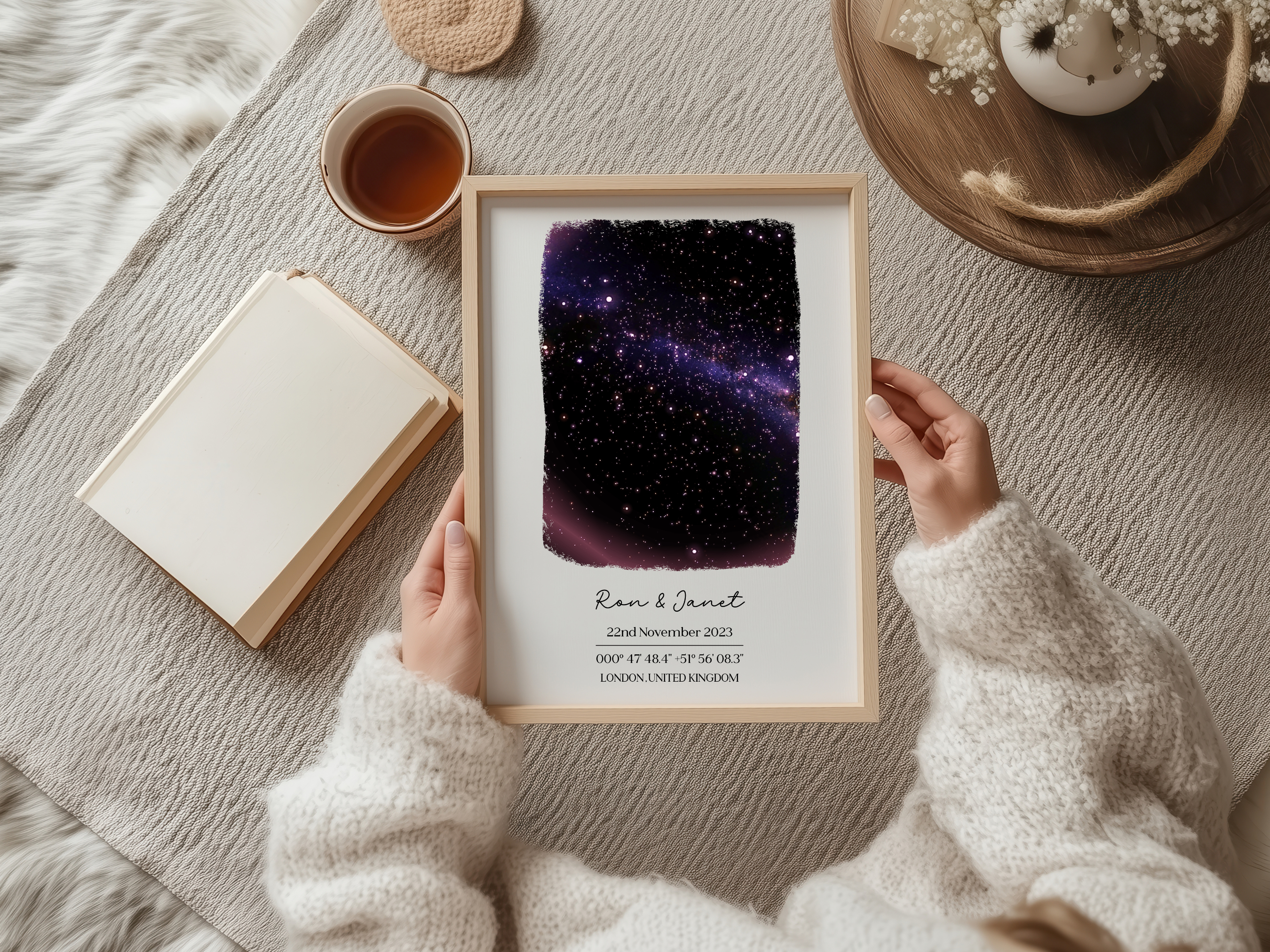 Our Love - Personalised Constellation Star Map Art Print 
