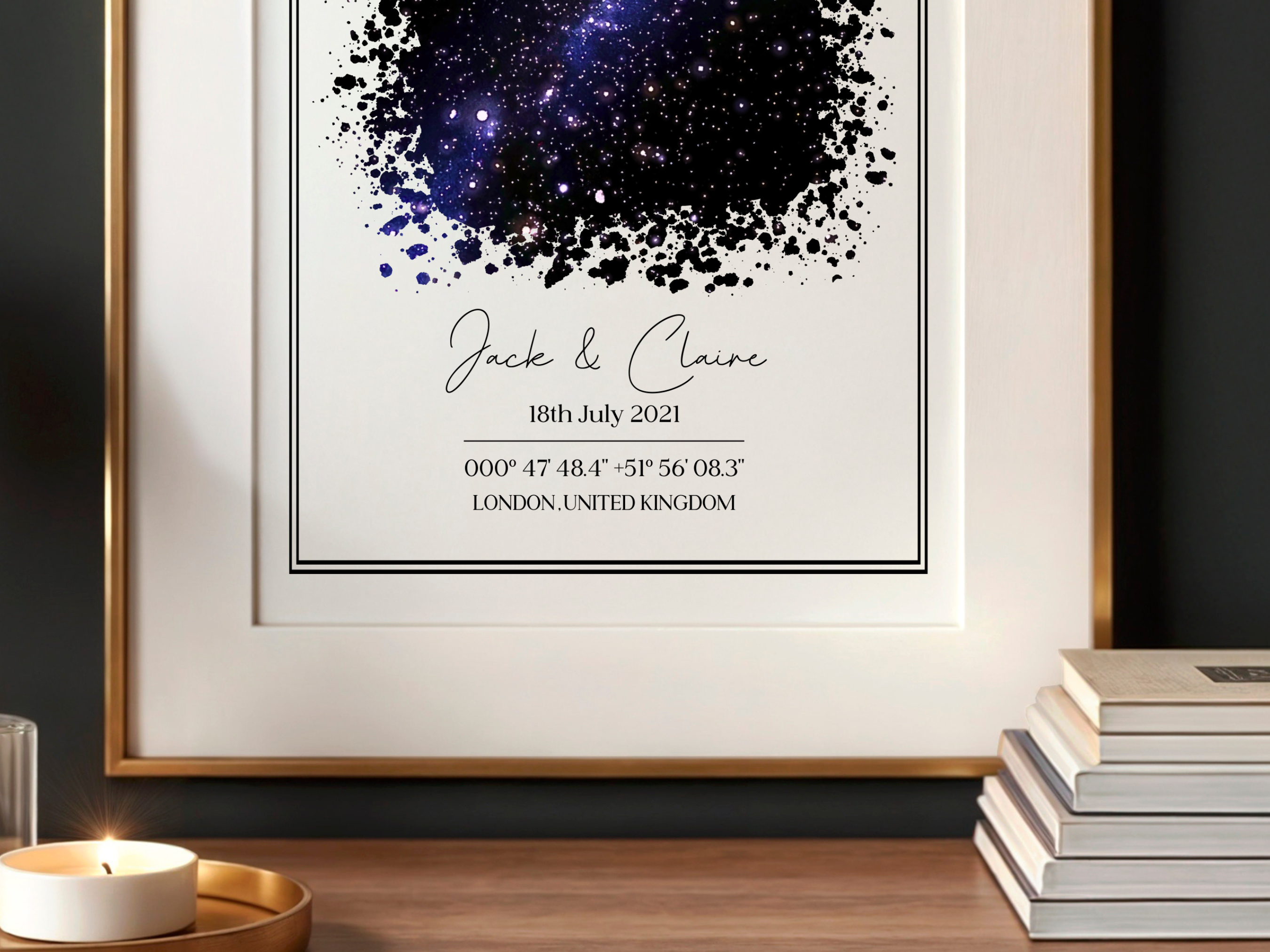 Forever Us - Personalised Constellation Star Map Art Print 