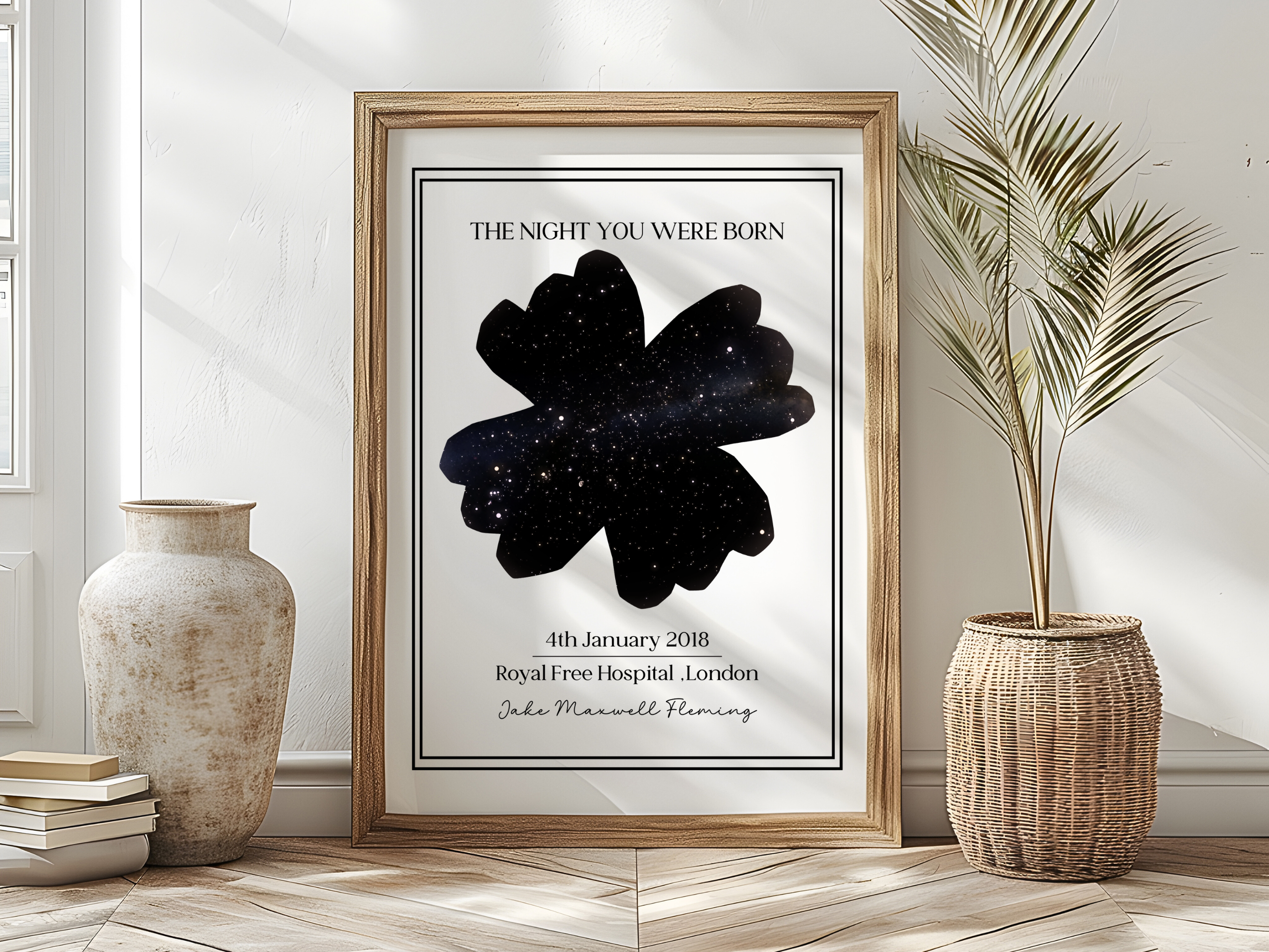 The Night you were born - Personalised Constellation Star Map Art Print