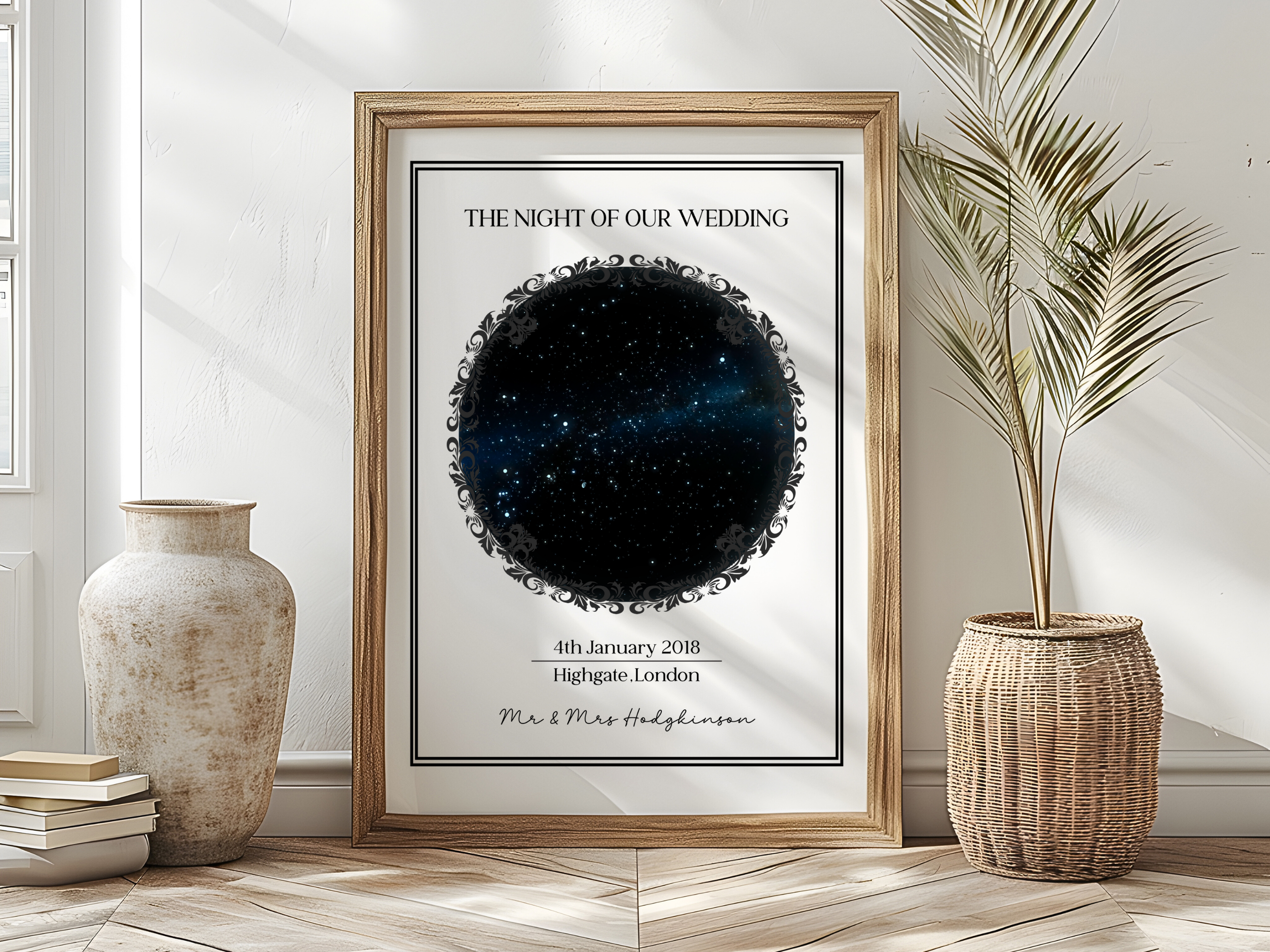 The Night of our Wedding - Personalised Constellation Star Map Art Print
