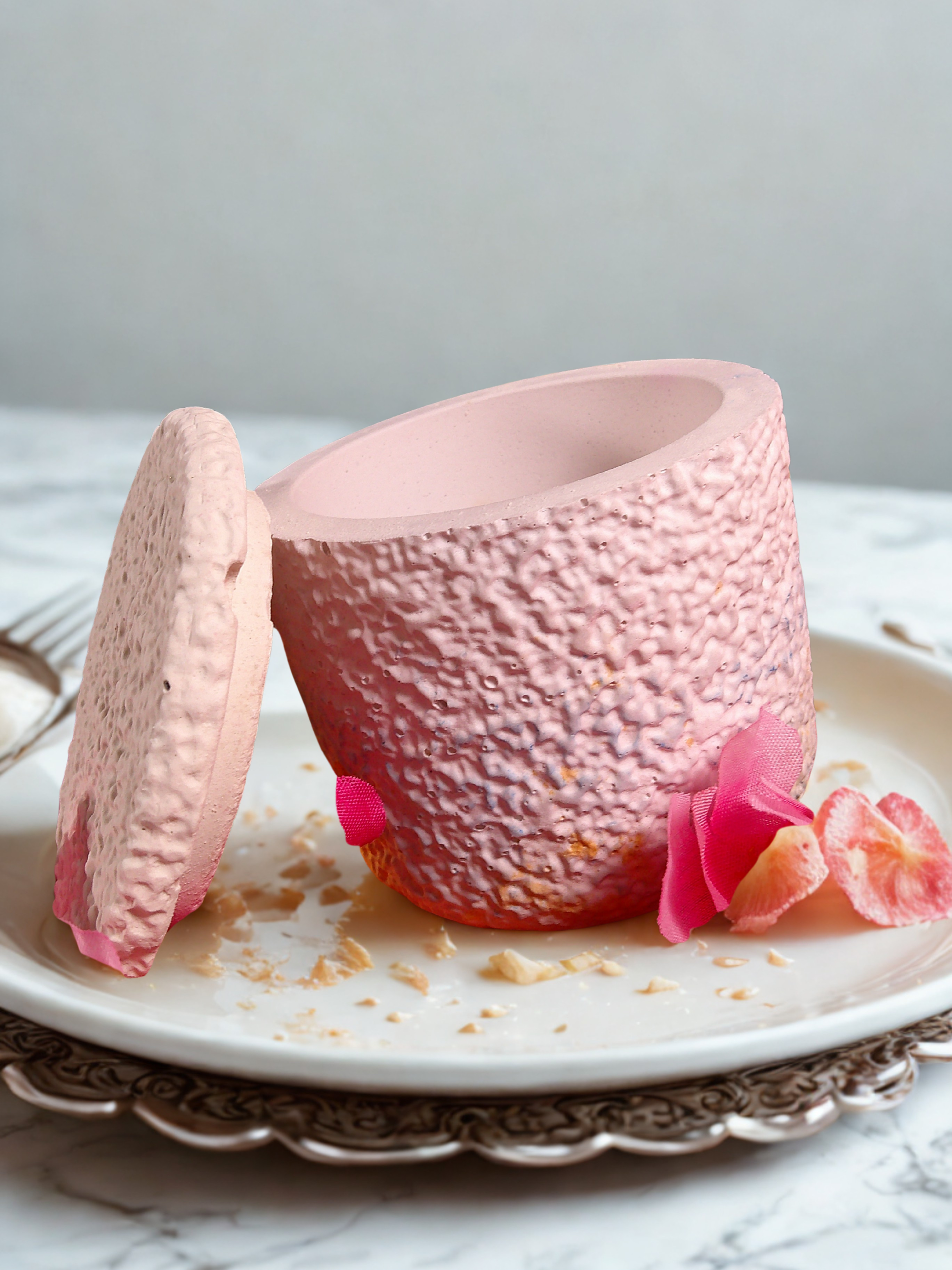 Textured Pink Jar
