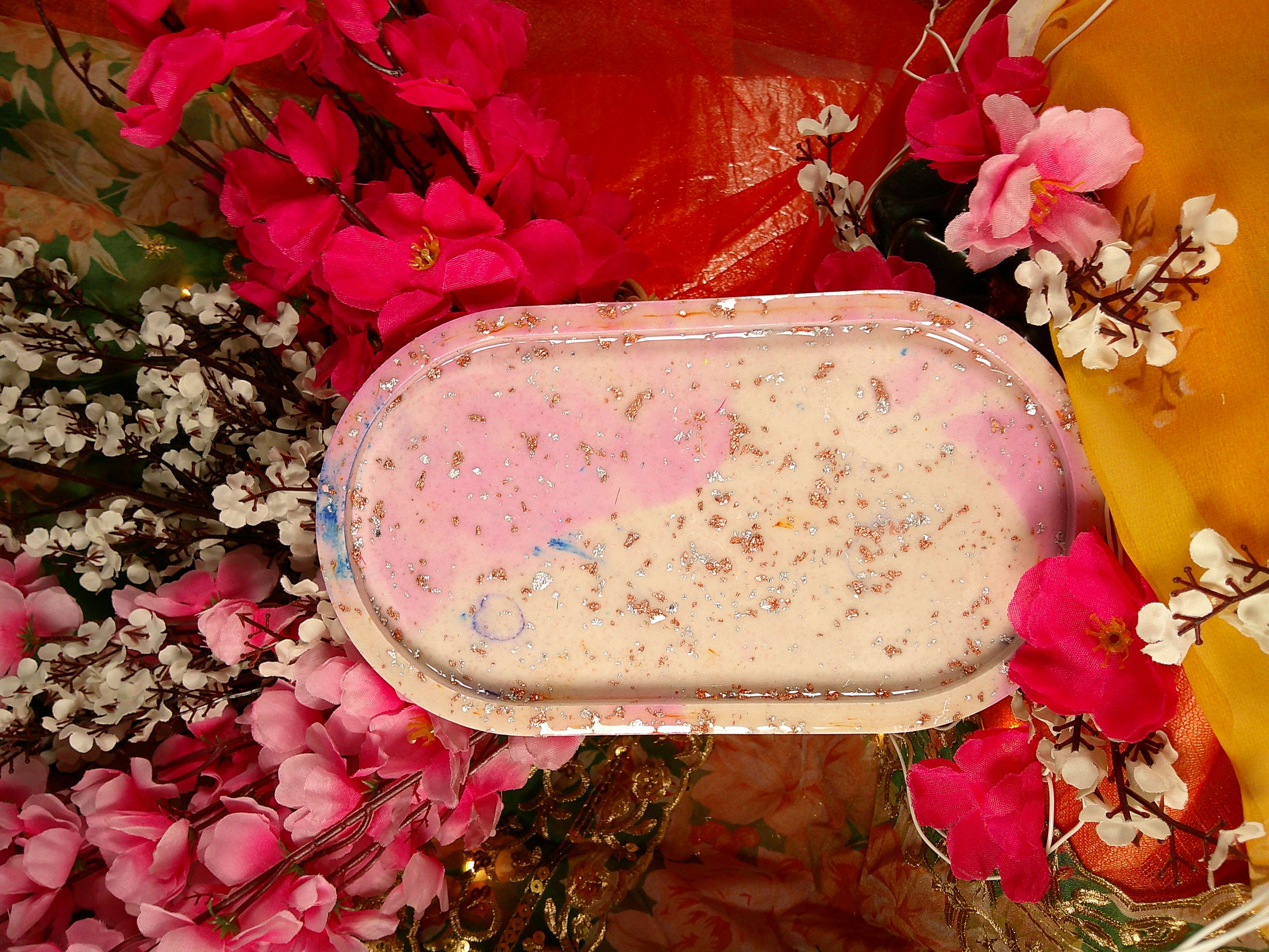 Handmade Oval Resin Tray