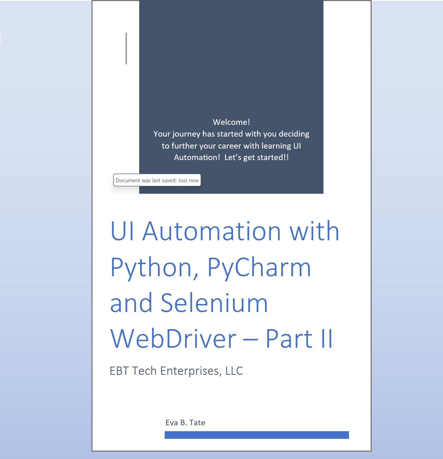 Kickstart UI Automation with Python, PyCharm and Selenium WebDriver – Part II