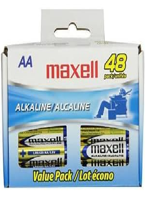 Maxell 723443 - LR648B Alkaline Batteries (AA; 48 pk; Box)