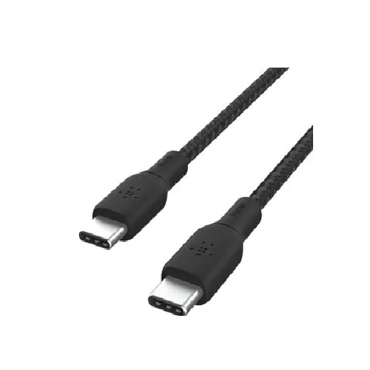 Belkin 3m (10ft) BoostCharge USB-C to USB-C 100W Braided Cable Black