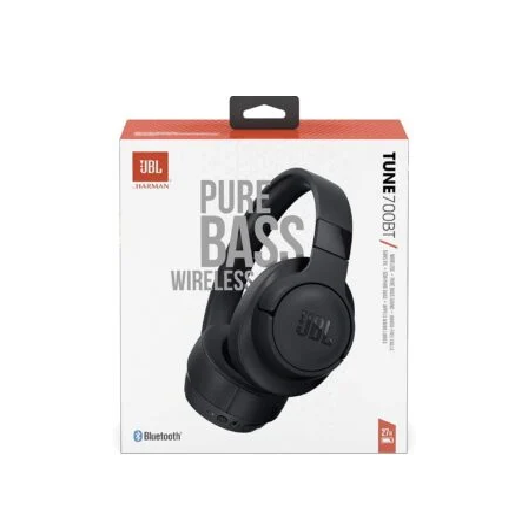 JBL Tune 700BT Wireless Bluetooth Over-Ear Headphones with up to 27 Hours of Battery Life - Black