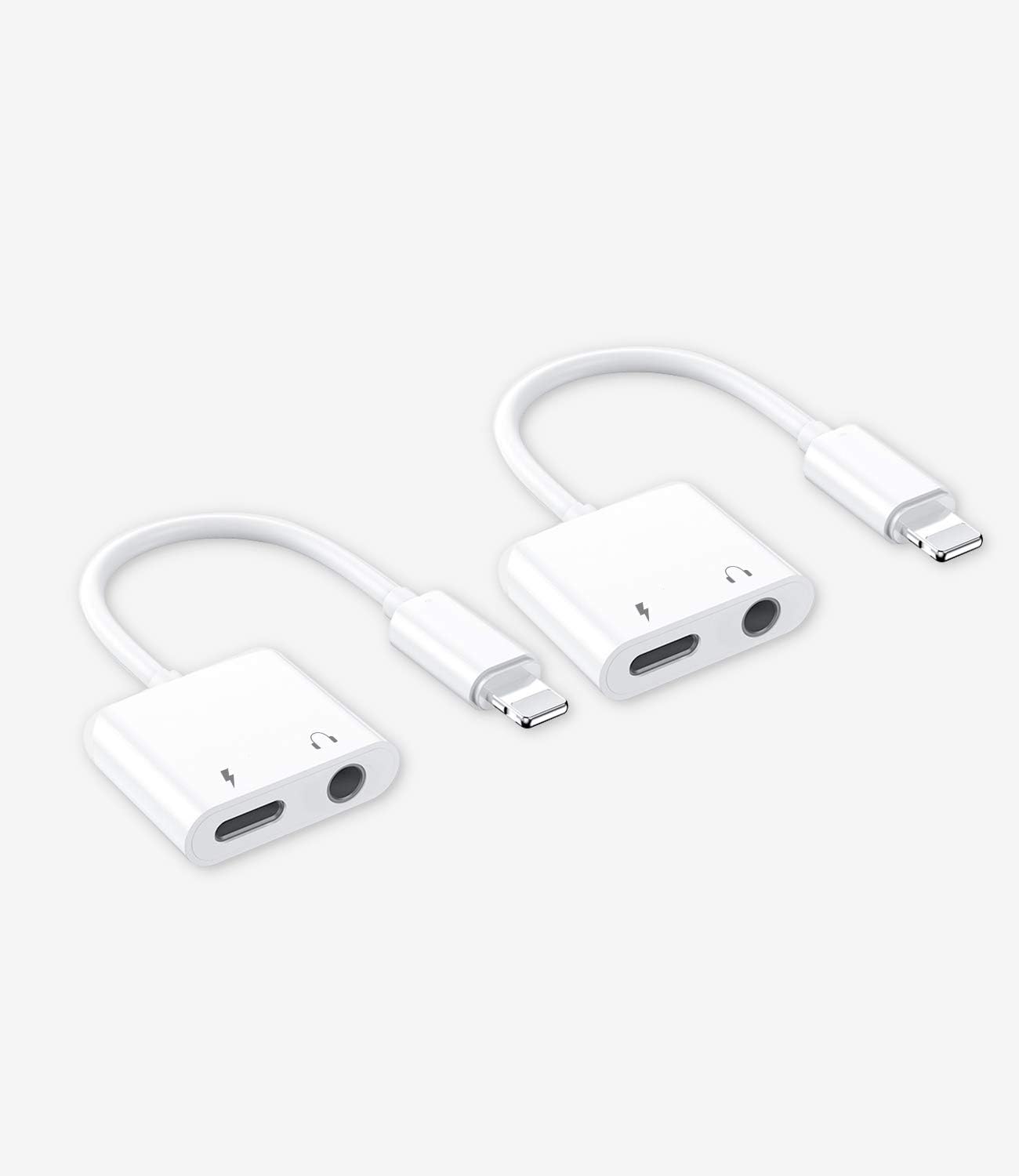 Apple MFi Headphones Adapter Charger Aux Dual Splitter for iPhone
