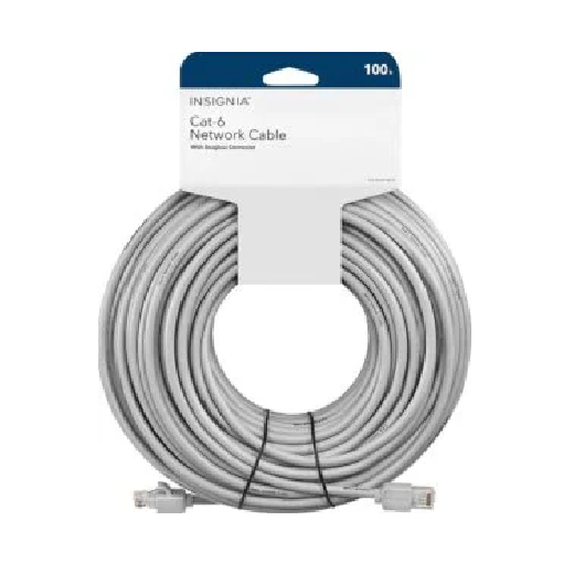 Insignia - 100' Cat-6 Network Cable - Gray - Model: NS-PNW76C0