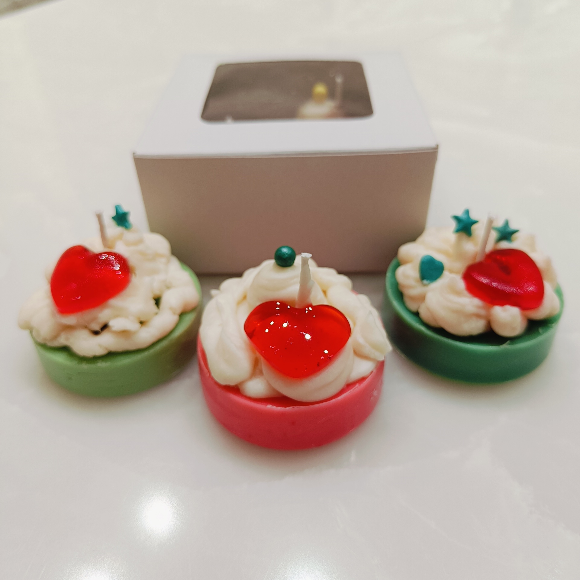 Heart Cupcake Candles [Pack of 3]