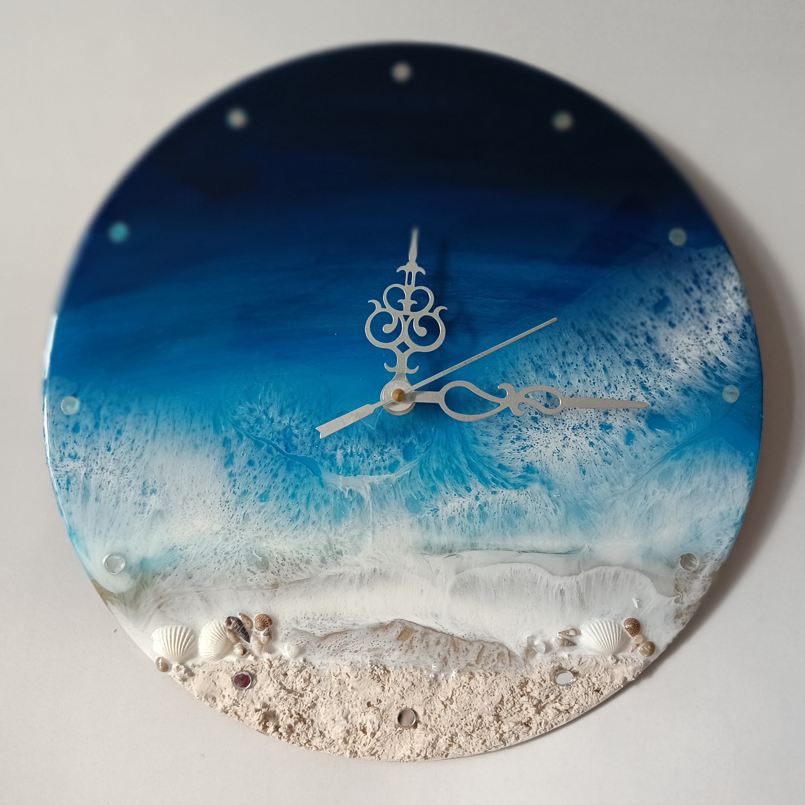 Beach-themed Resin Wall Clock