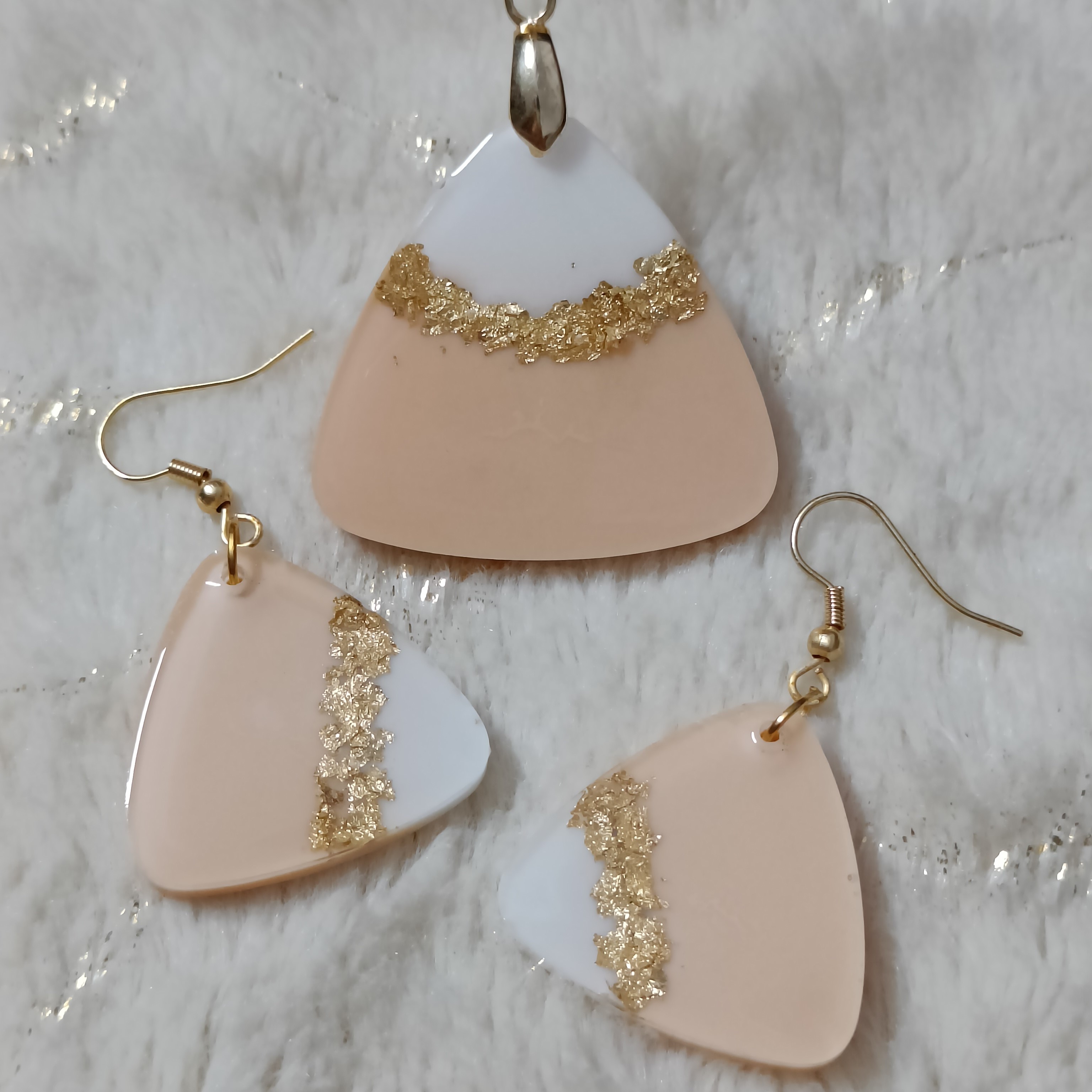 Handmade Flower Resin Jewelry Set