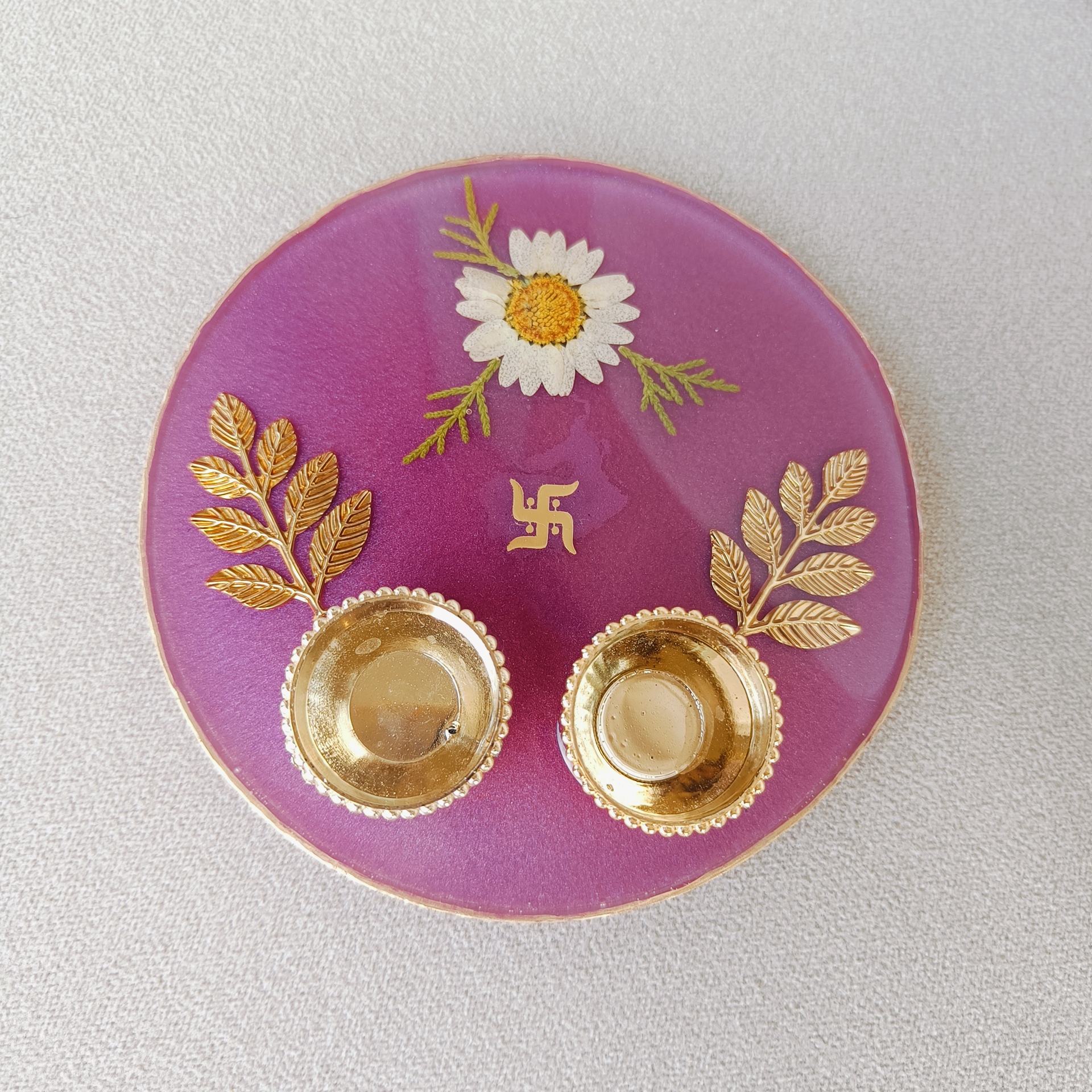 Resin Pooja Thali [5 in]