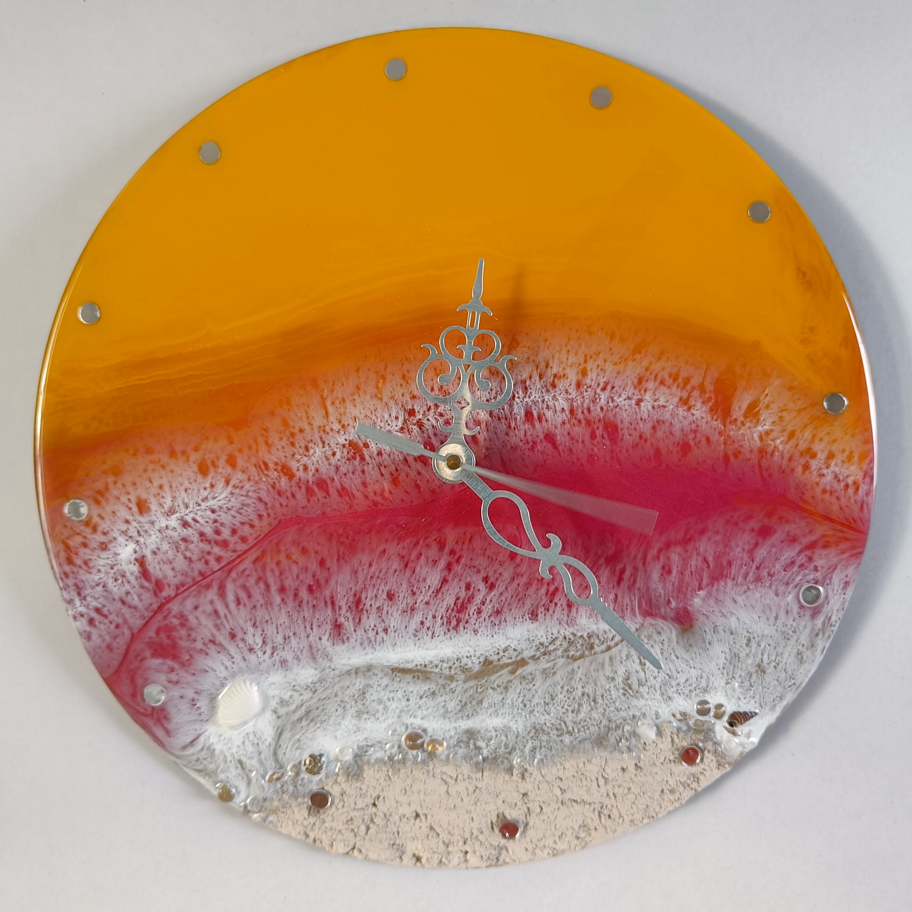 Beach-themed Resin Wall Clock