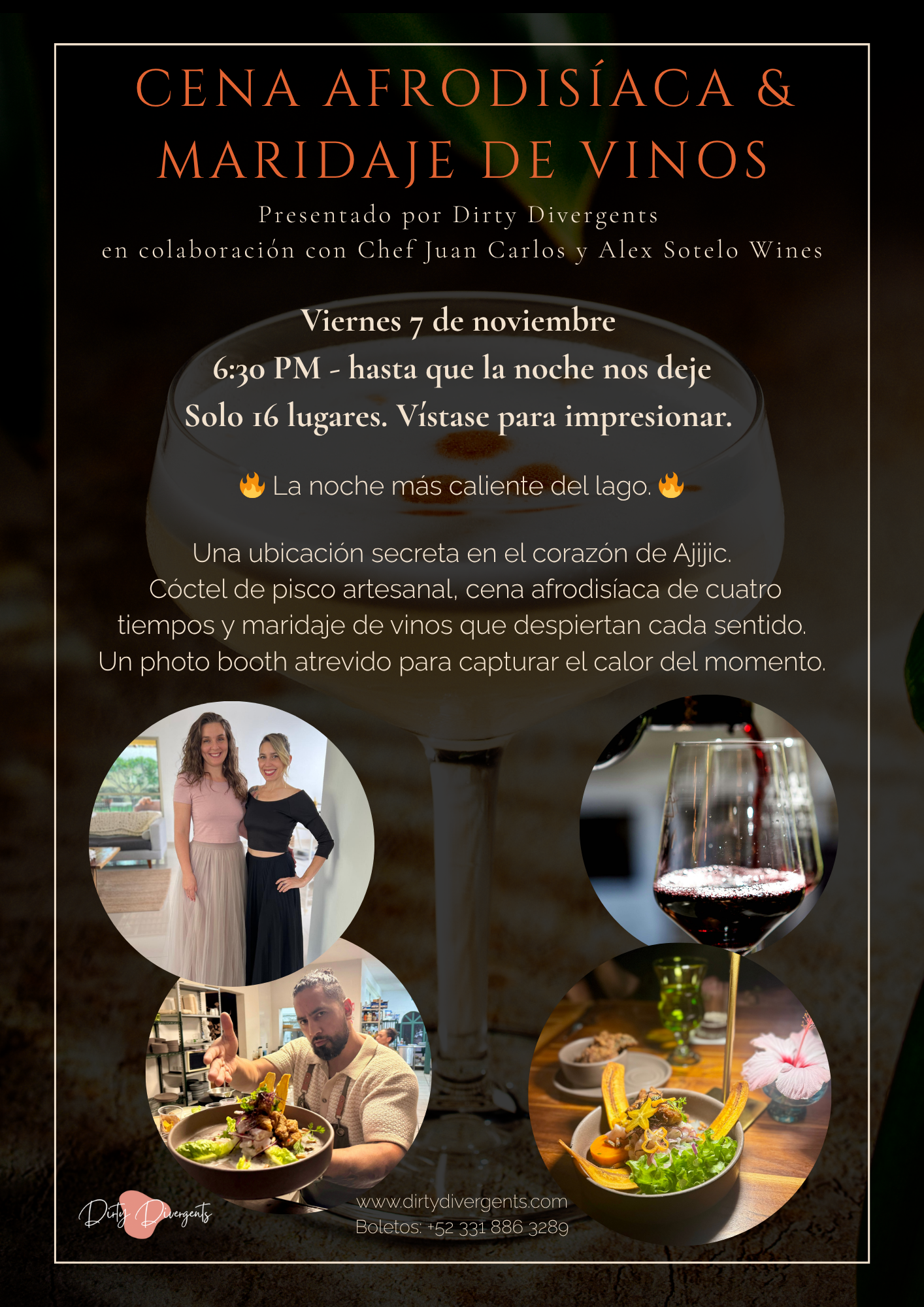 Aphrodisiac dinner + wine pairing