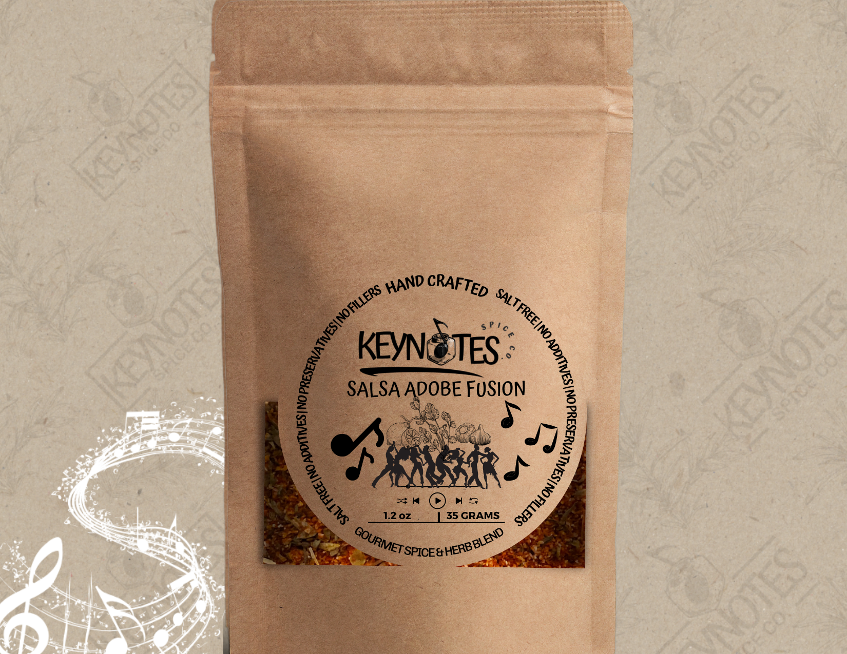 Keynotes Spice Co. Flatpack Bundle: Rockin’ Rosemary & JazzInferno Cajun Fusion — Gourmet Herb Blend