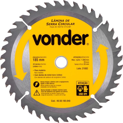 Disco de Corte Vonder 40 Dentes