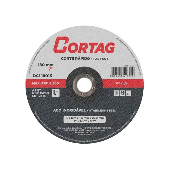 Disco de Corte Cortag 7.1/8"x7/8"