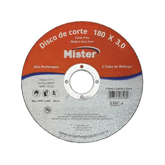 Disco de Corte Mister 7.1/8"x7/8"