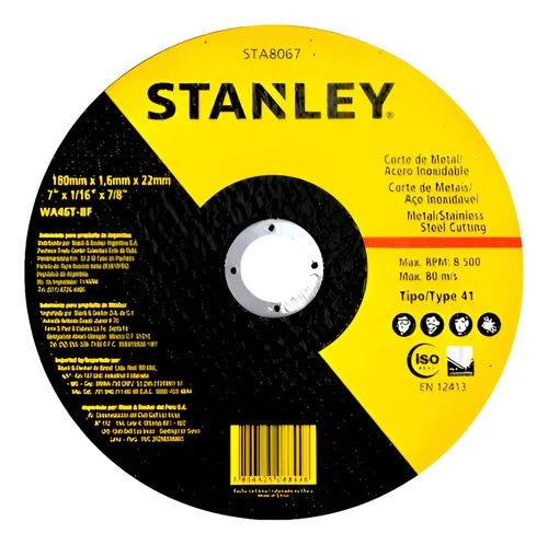 Disco de Corte Stanley 7.1/8"x7/8"