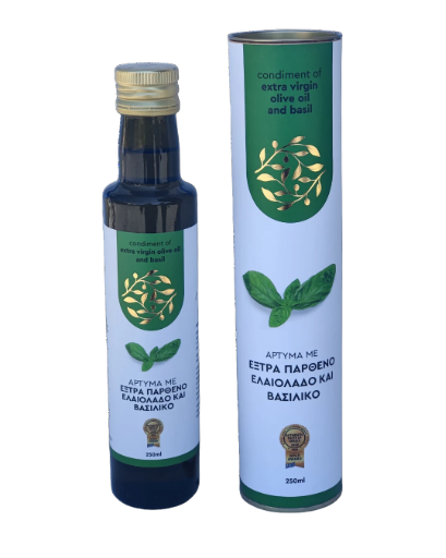 Huile d'olive basilic 250ml