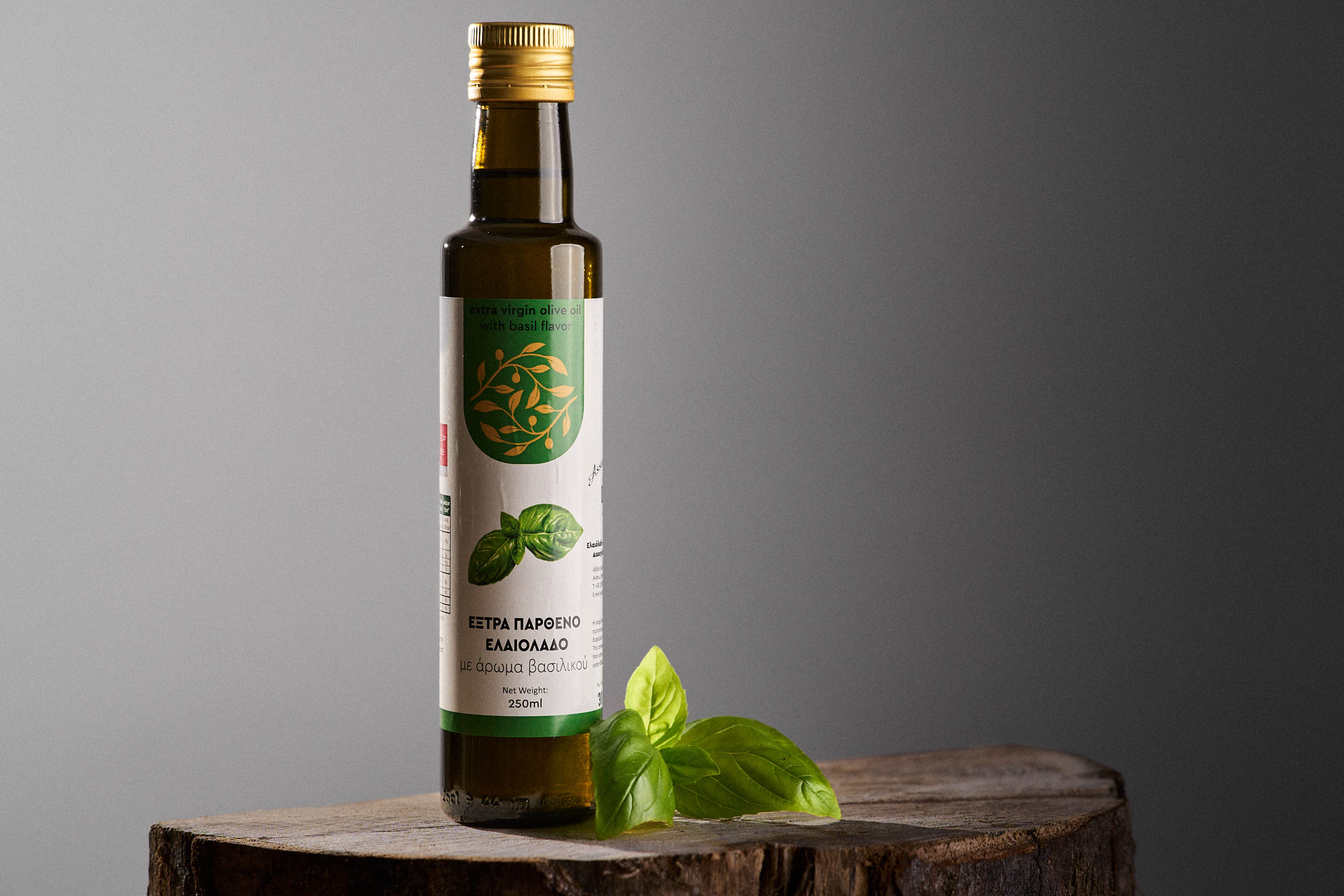 Huile d'olive basilic 250ml