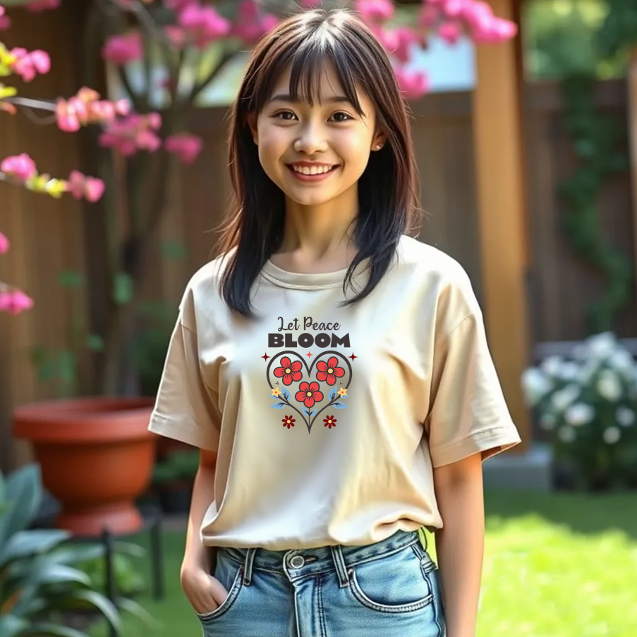 Let Peace Bloom Graphic T-Shirt