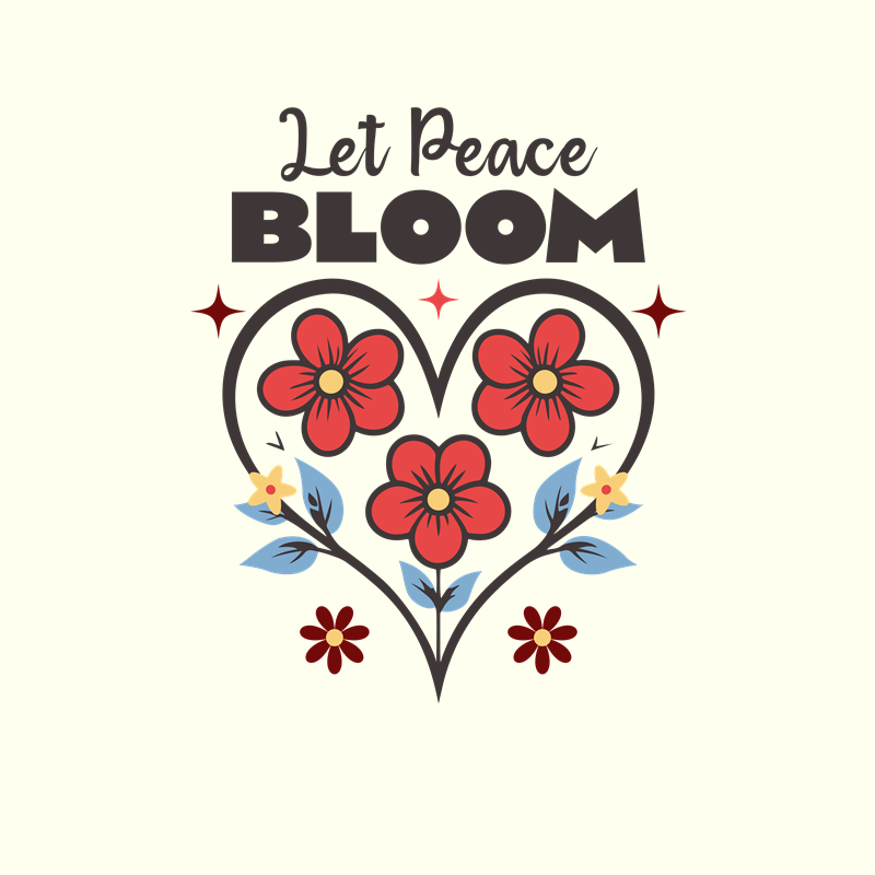 Let Peace Bloom Graphic T-Shirt