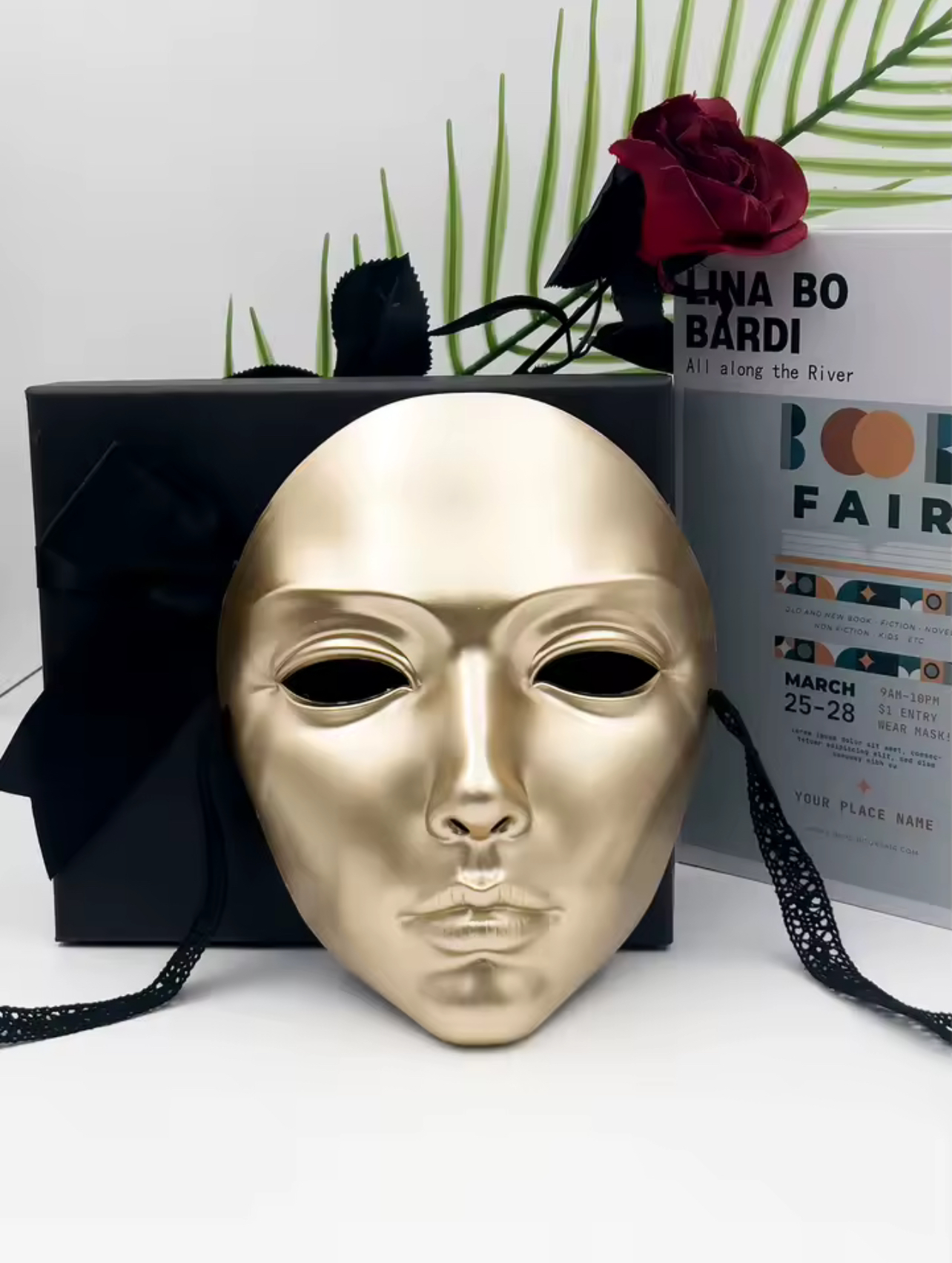 Elegant men & Women's Gold Mask