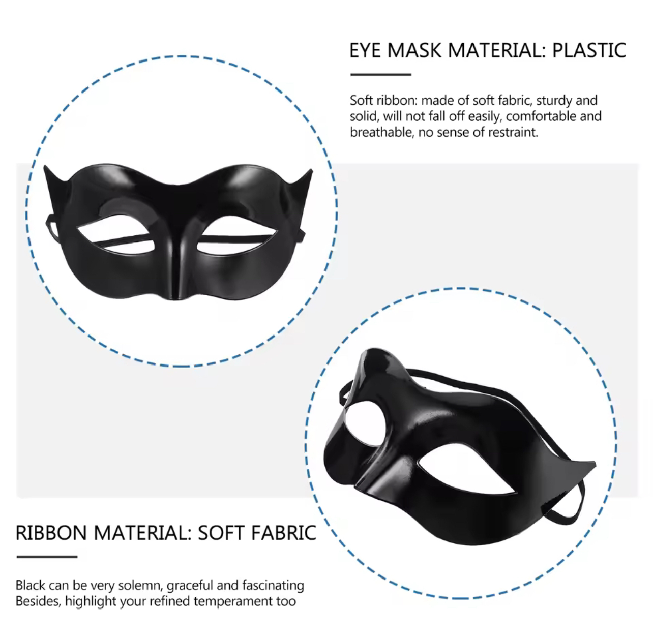 Elegant Black Masquerade Mask