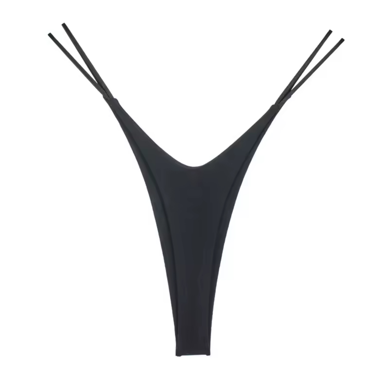 Black Micro String Bikini Bottom