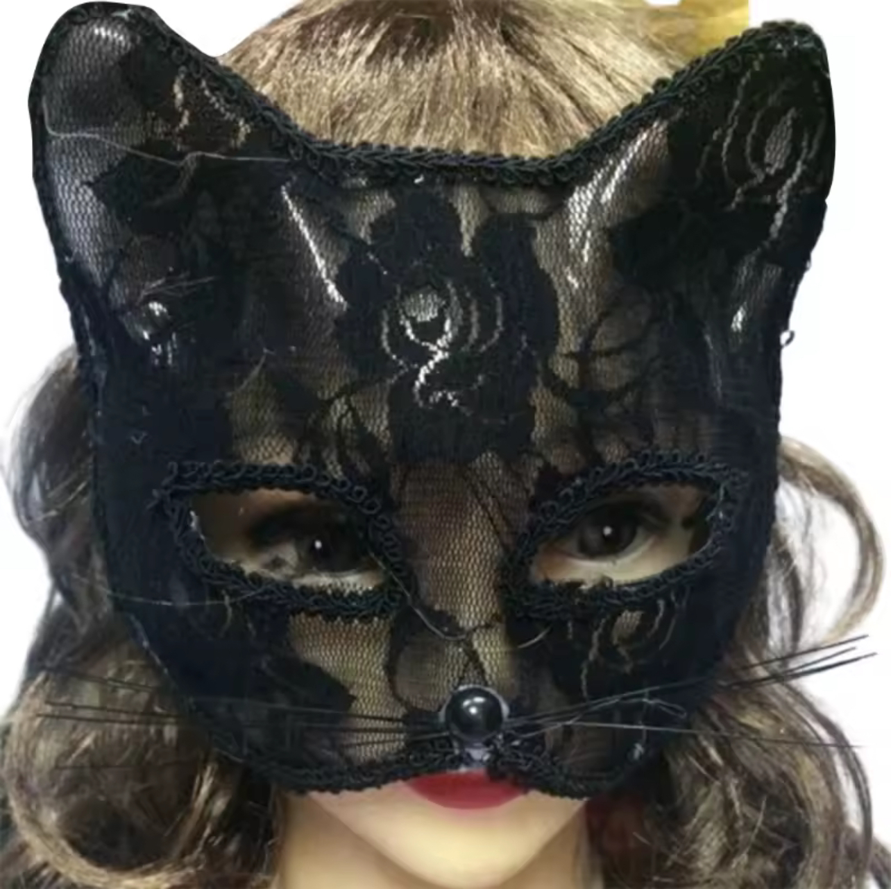 Black Lace Cat Ear Headband